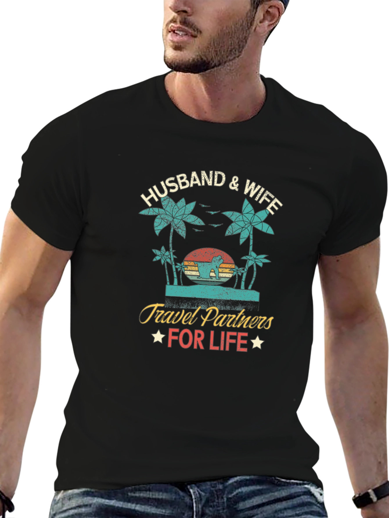 Husband & Wife Travel Partners Graphic Tee