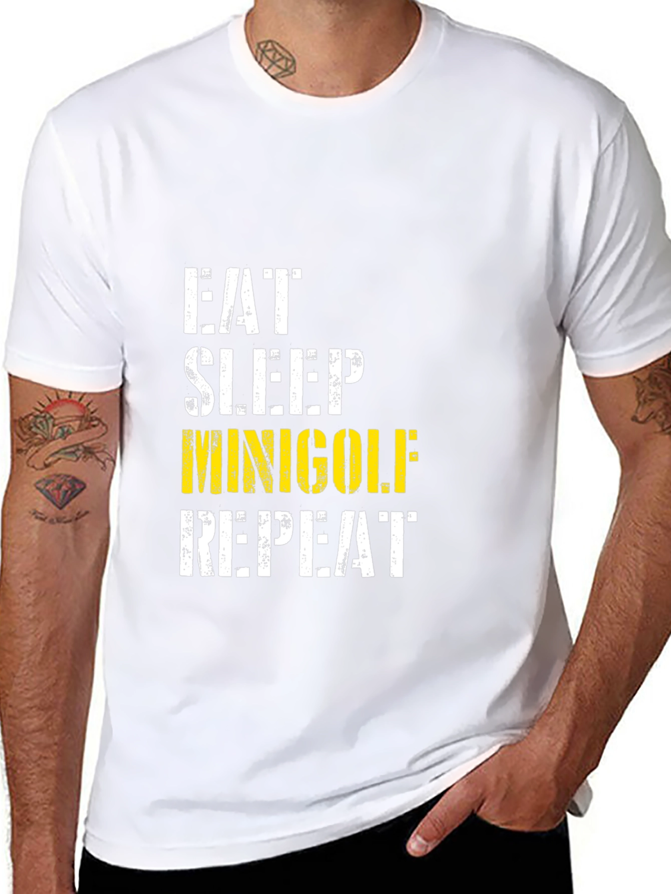 Eat Sleep Minigolf Repeat Graphic Tee