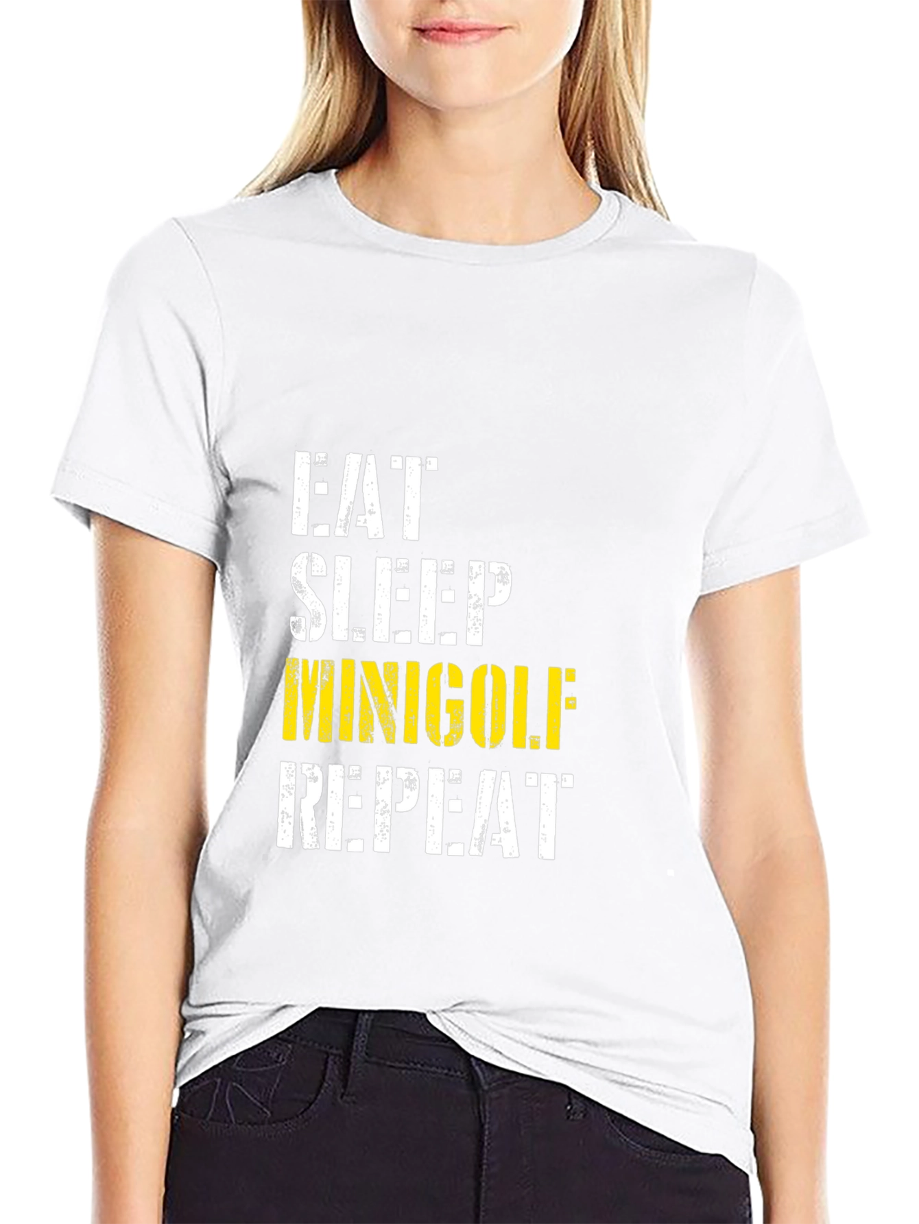 Eat Sleep Minigolf Repeat Graphic Tee