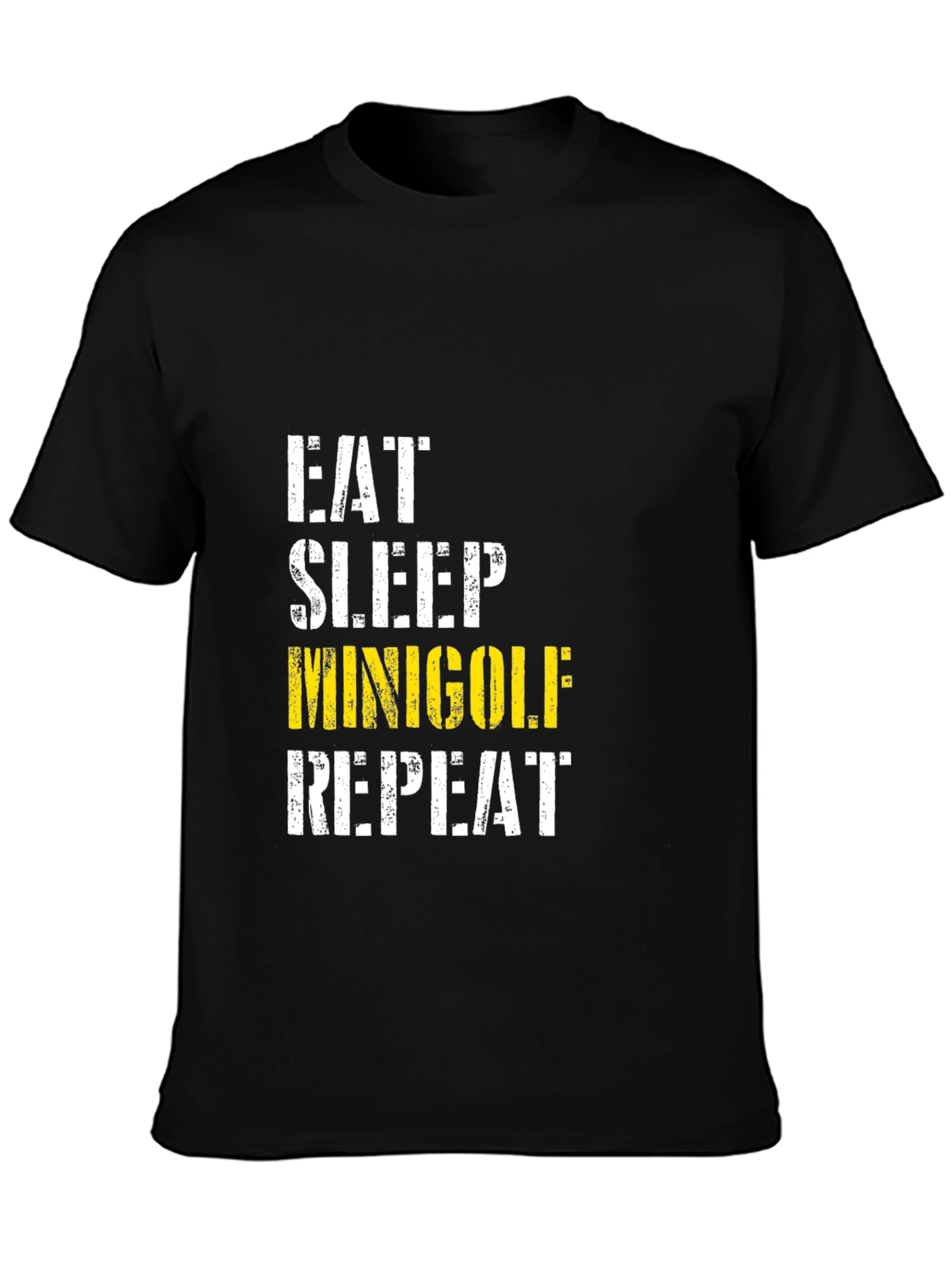 Eat Sleep Minigolf Repeat Graphic Tee