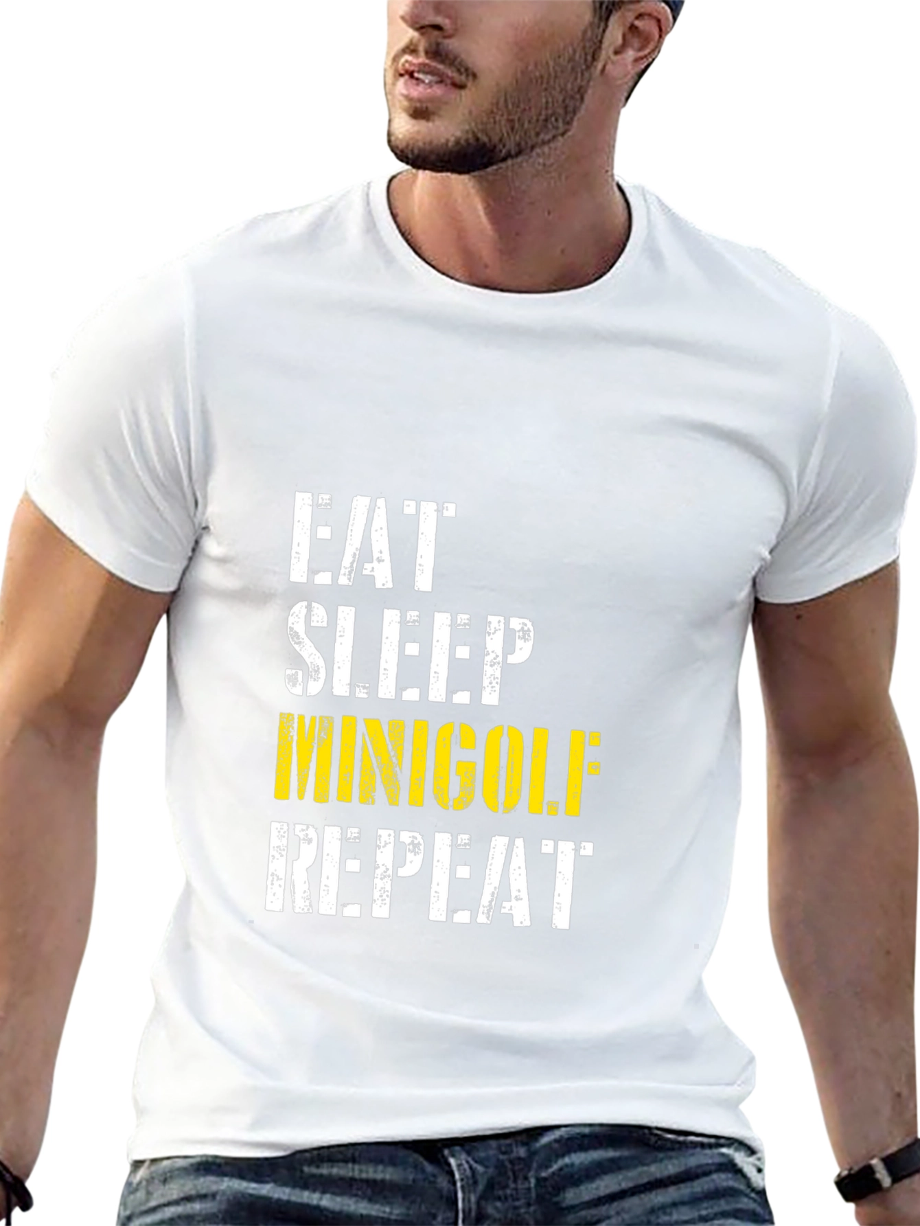 Eat Sleep Minigolf Repeat Graphic Tee