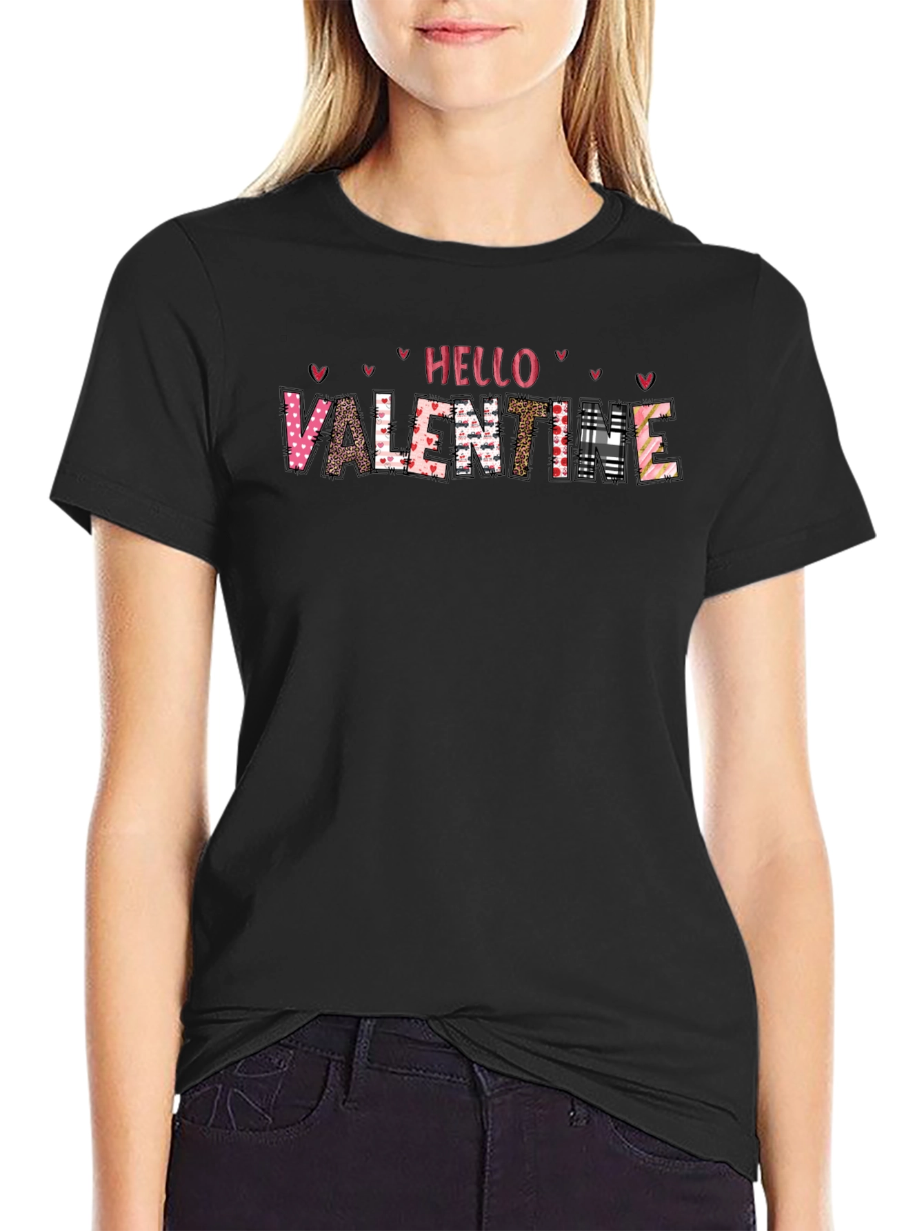 Hello Valentine T-Shirt - Novelty Graphic Tee