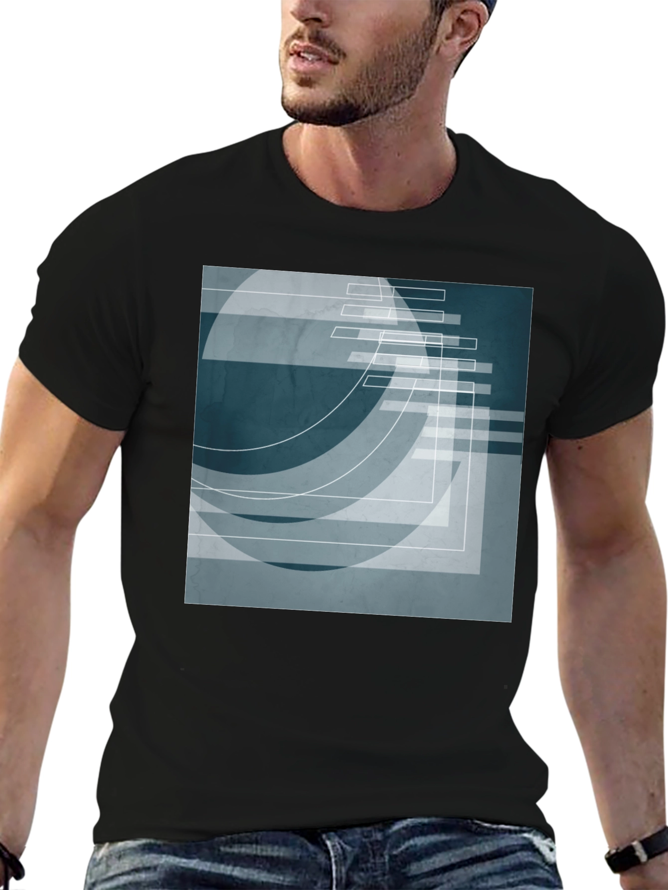 Abstract Geometric Graphic Print T-Shirt