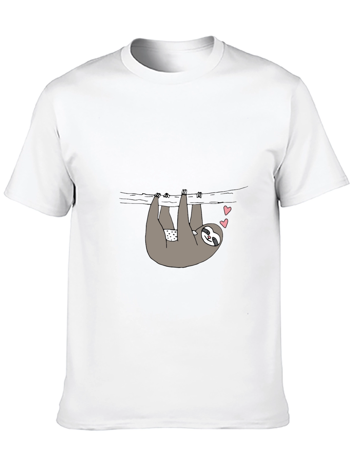 Sloth Heart Graphic T-Shirt - Black