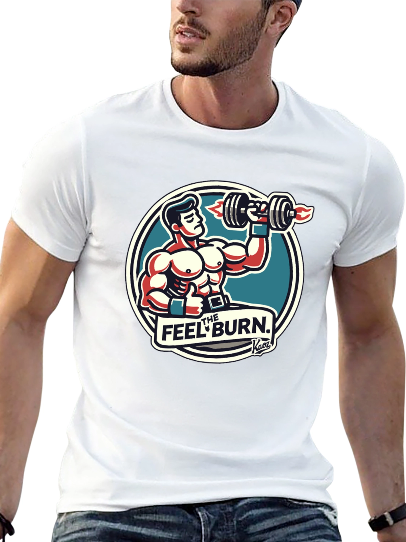 The Feel Burn Graphic Tee - Black Gym Shirt