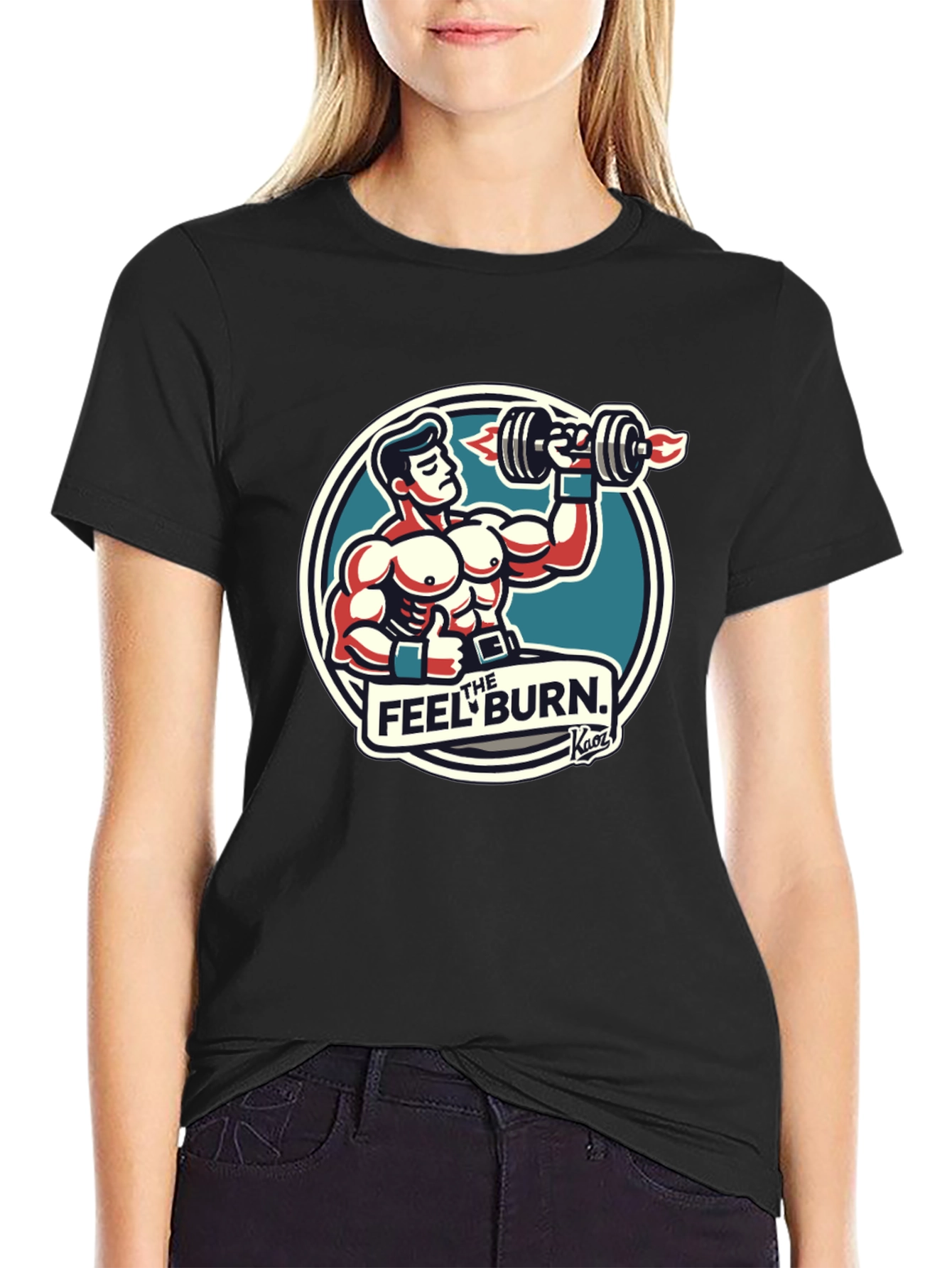 The Feel Burn Graphic Tee - Black Gym Shirt