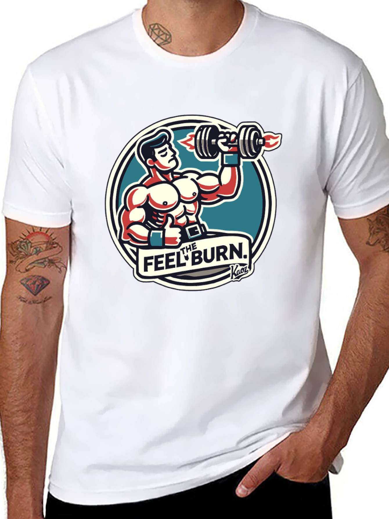 The Feel Burn Graphic Tee - Black Gym Shirt
