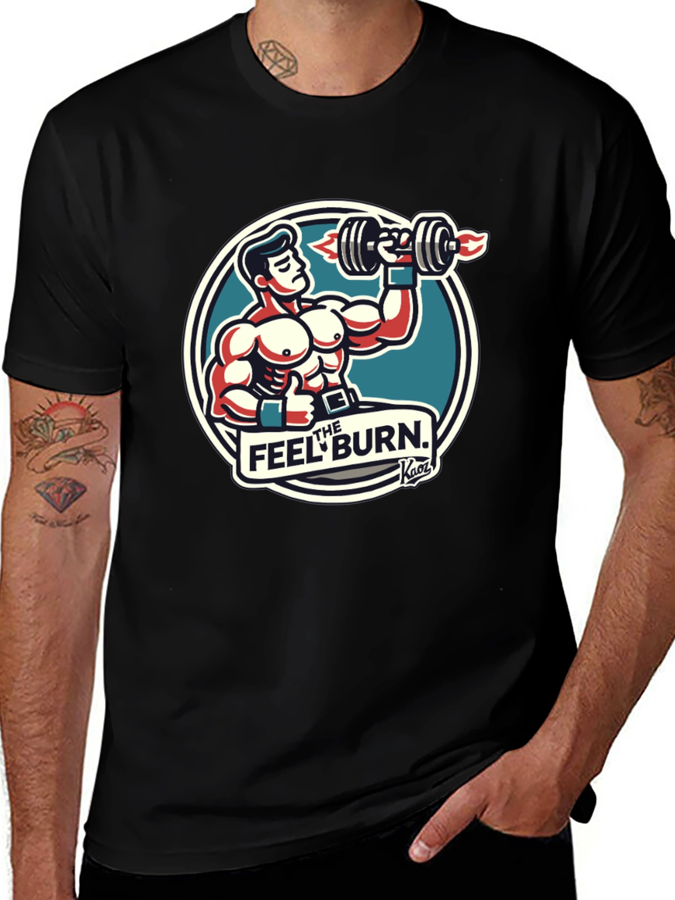 The Feel Burn Graphic Tee - Black Gym Shirt