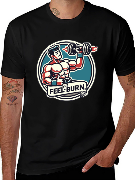 The Feel Burn Graphic Tee - Black Gym Shirt