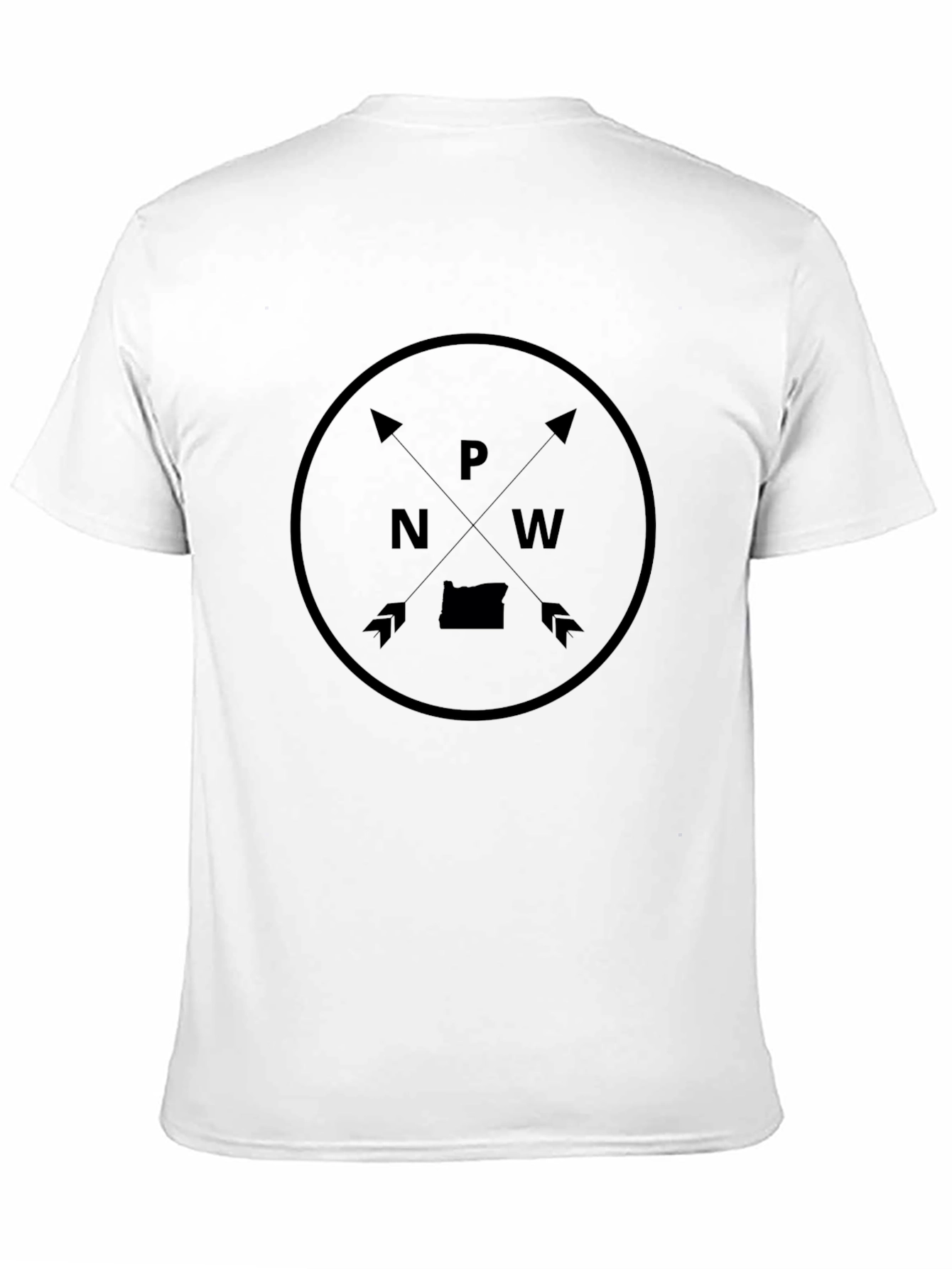 PNW Compass Graphic Tee - Black Crew Neck Shirt
