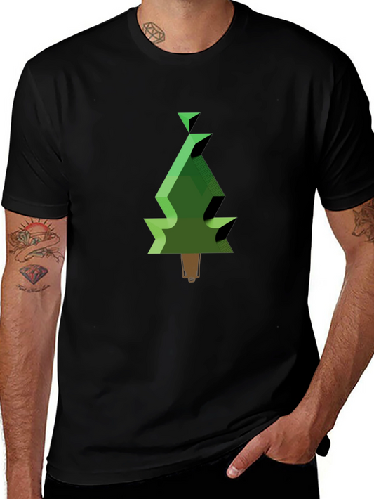 Geometric Christmas Tree Graphic Tee