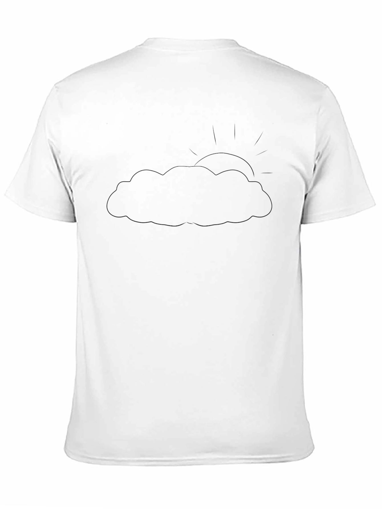 Cloud & Sun Black T-Shirt - Weather Graphic Tee