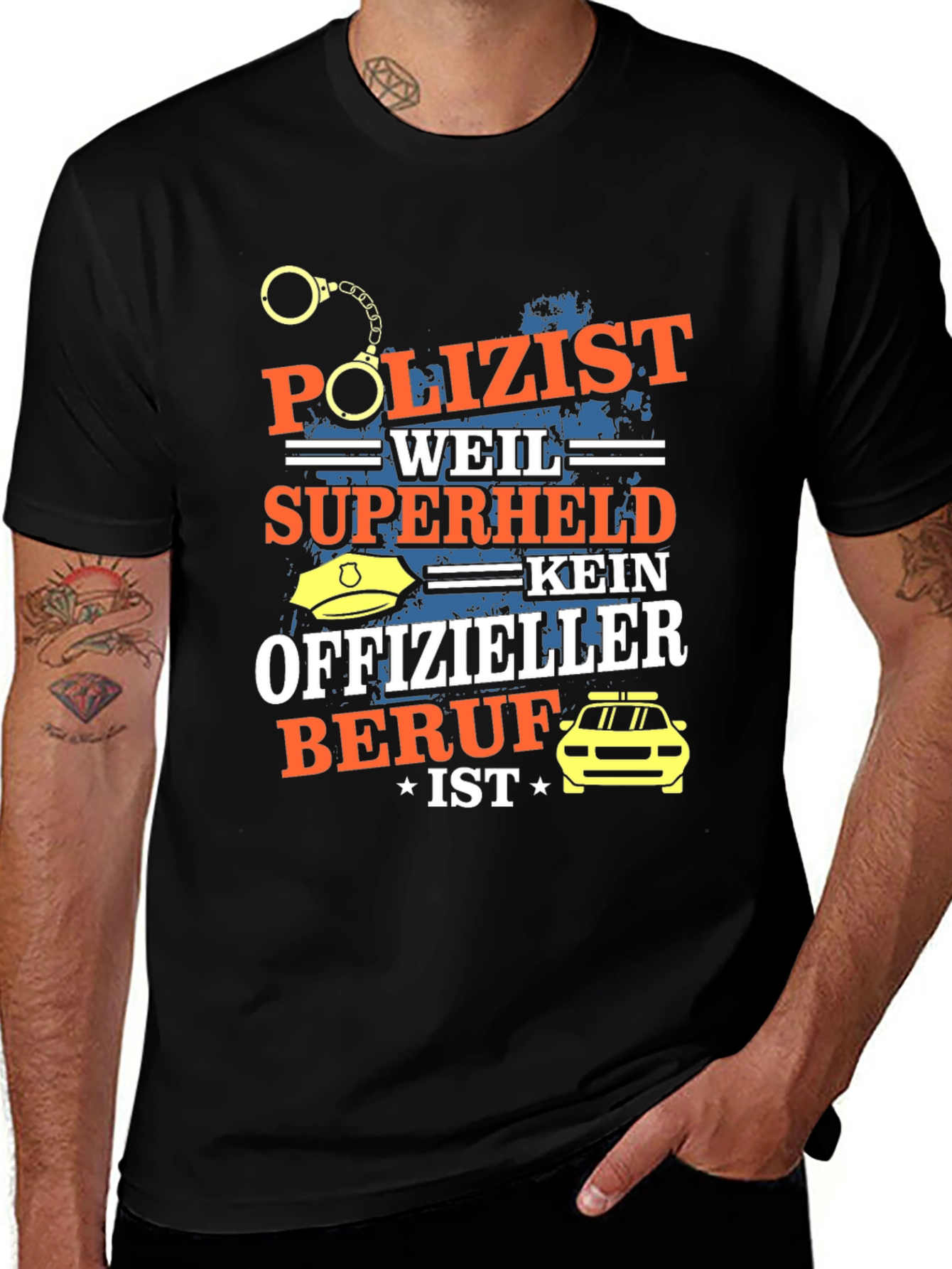 Funny German Police Officer Hero T-Shirt