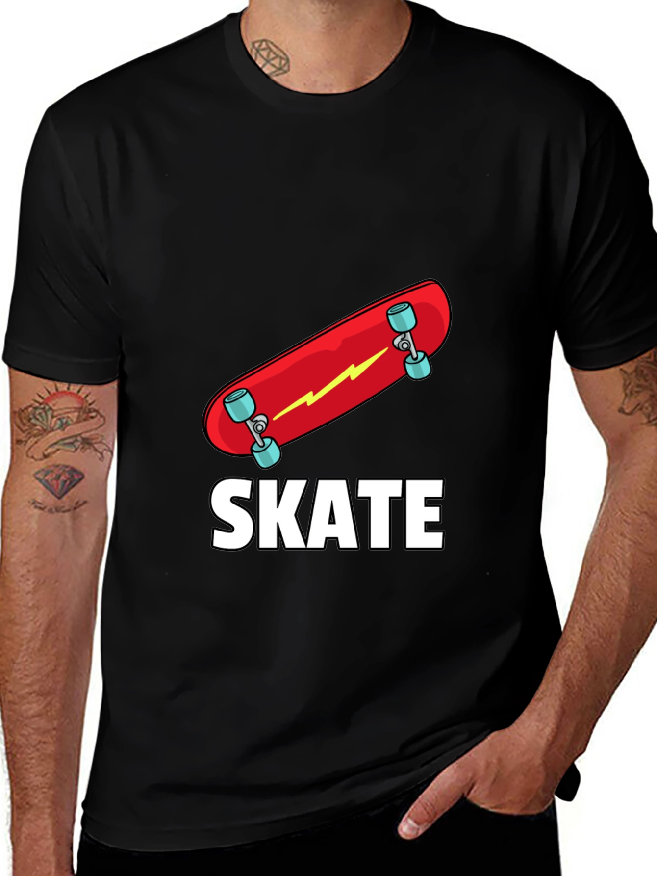Skate T-Shirt - Red Skateboard Graphic Tee