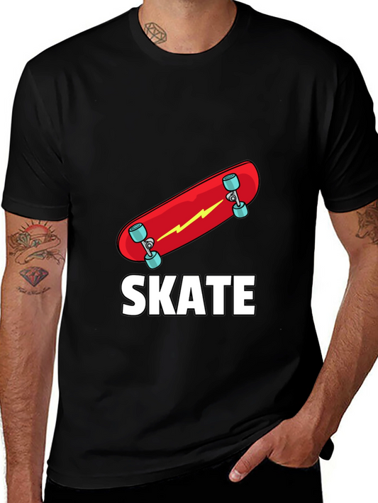 Skate T-Shirt - Red Skateboard Graphic Tee