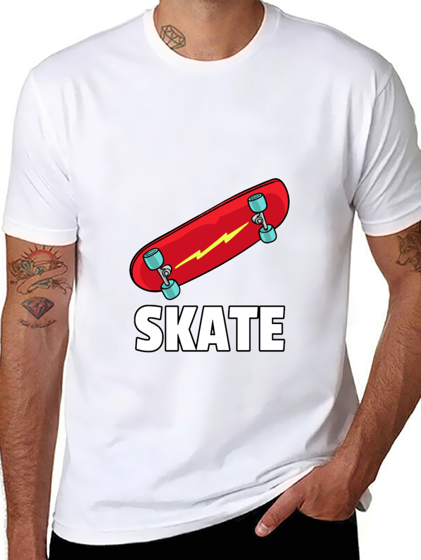 Skate T-Shirt - Red Skateboard Graphic Tee
