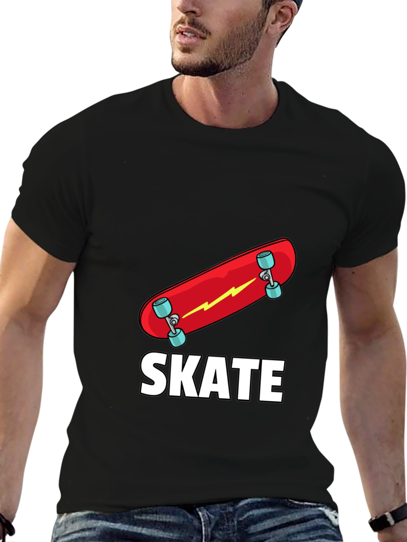 Skate T-Shirt - Red Skateboard Graphic Tee