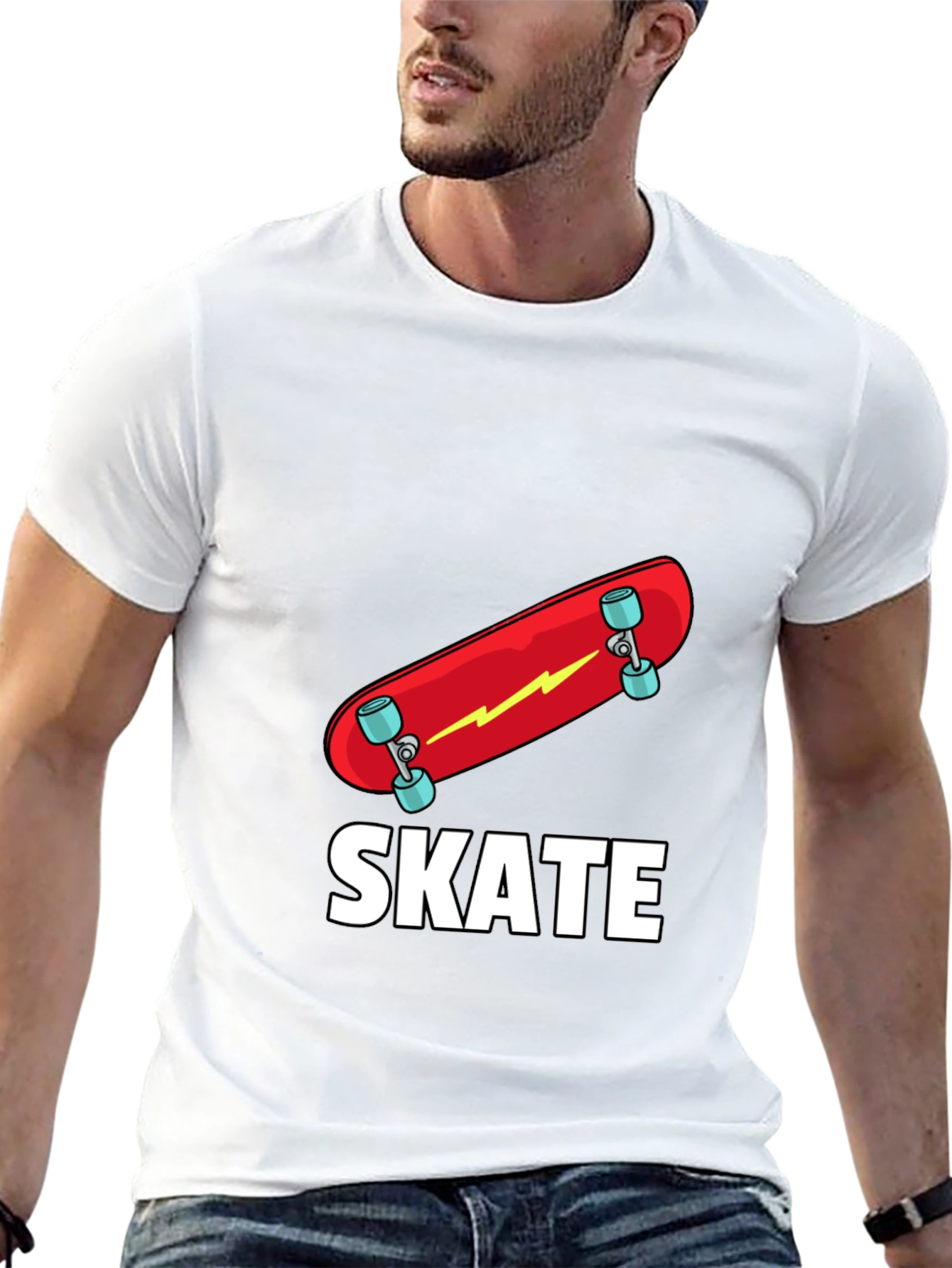 Skate T-Shirt - Red Skateboard Graphic Tee