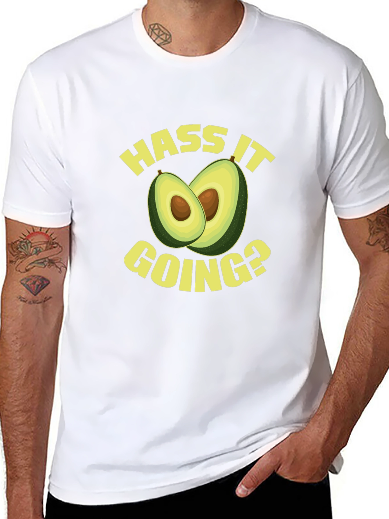 Hass It Going? Avocado Graphic Tee - Black