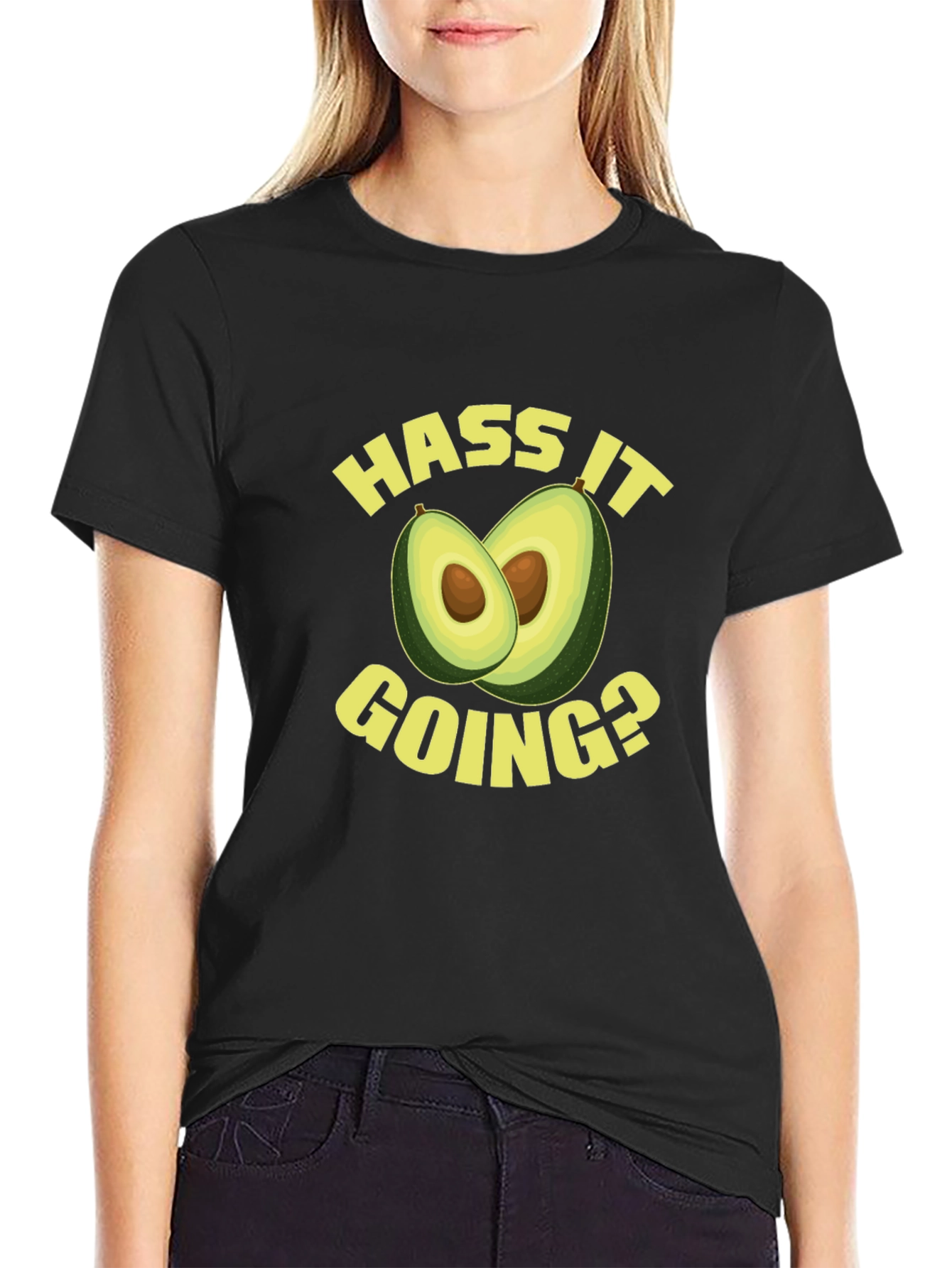 Hass It Going? Avocado Graphic Tee - Black