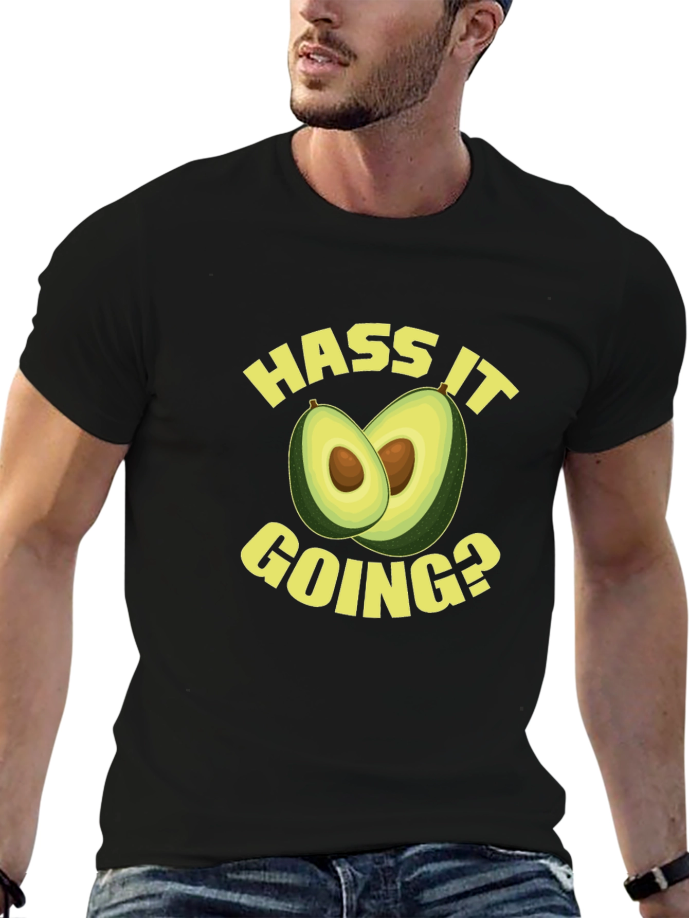Hass It Going? Avocado Graphic Tee - Black