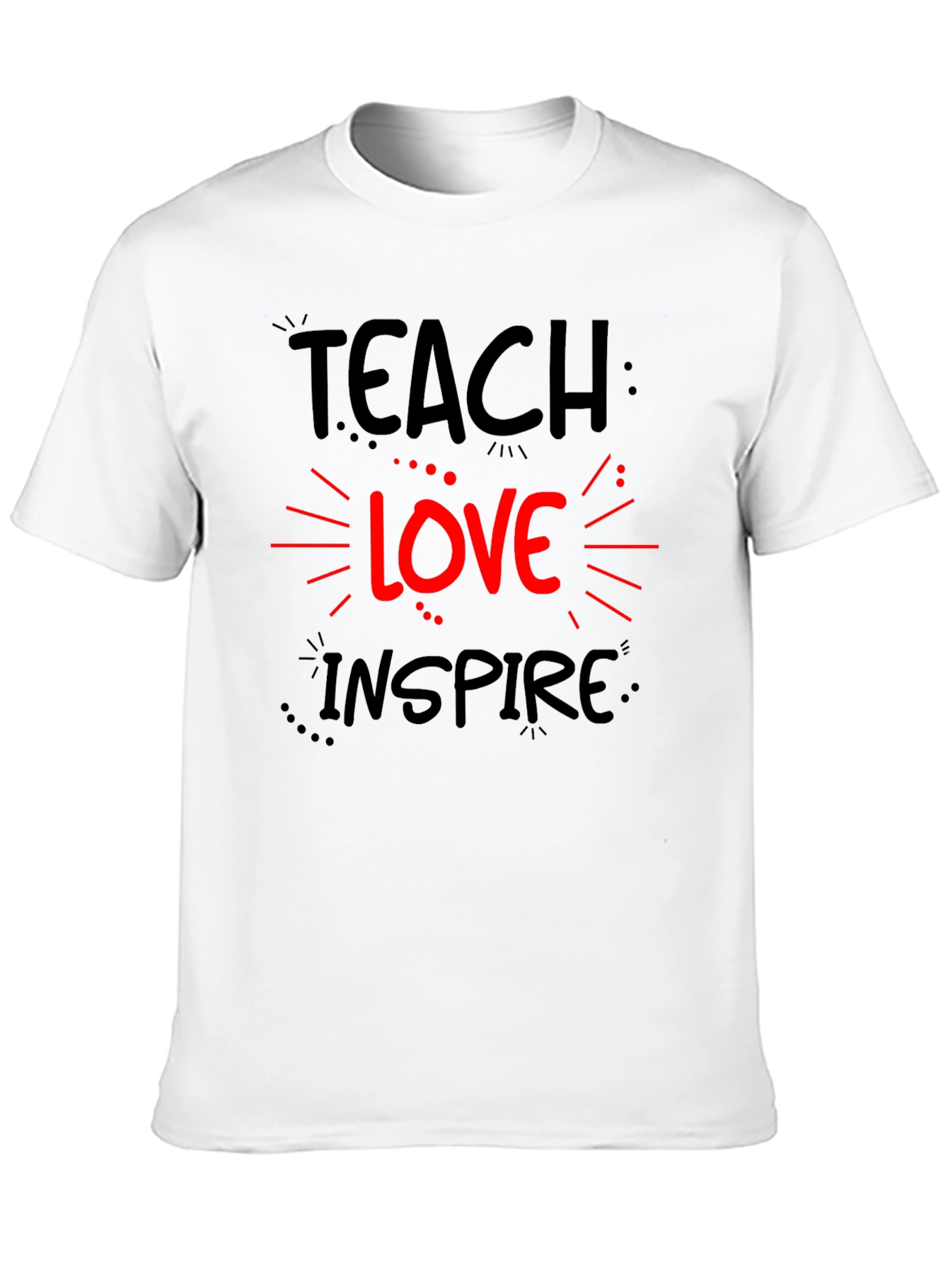 Teach Love Inspire Graphic Tee - Black Cotton T-Shirt