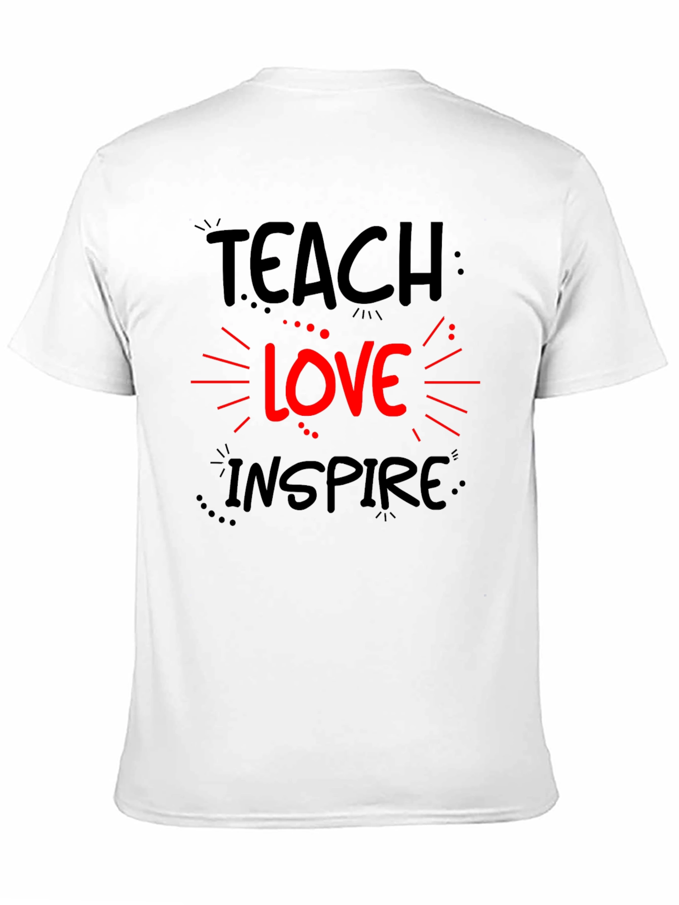 Teach Love Inspire Graphic Tee - Black Cotton T-Shirt