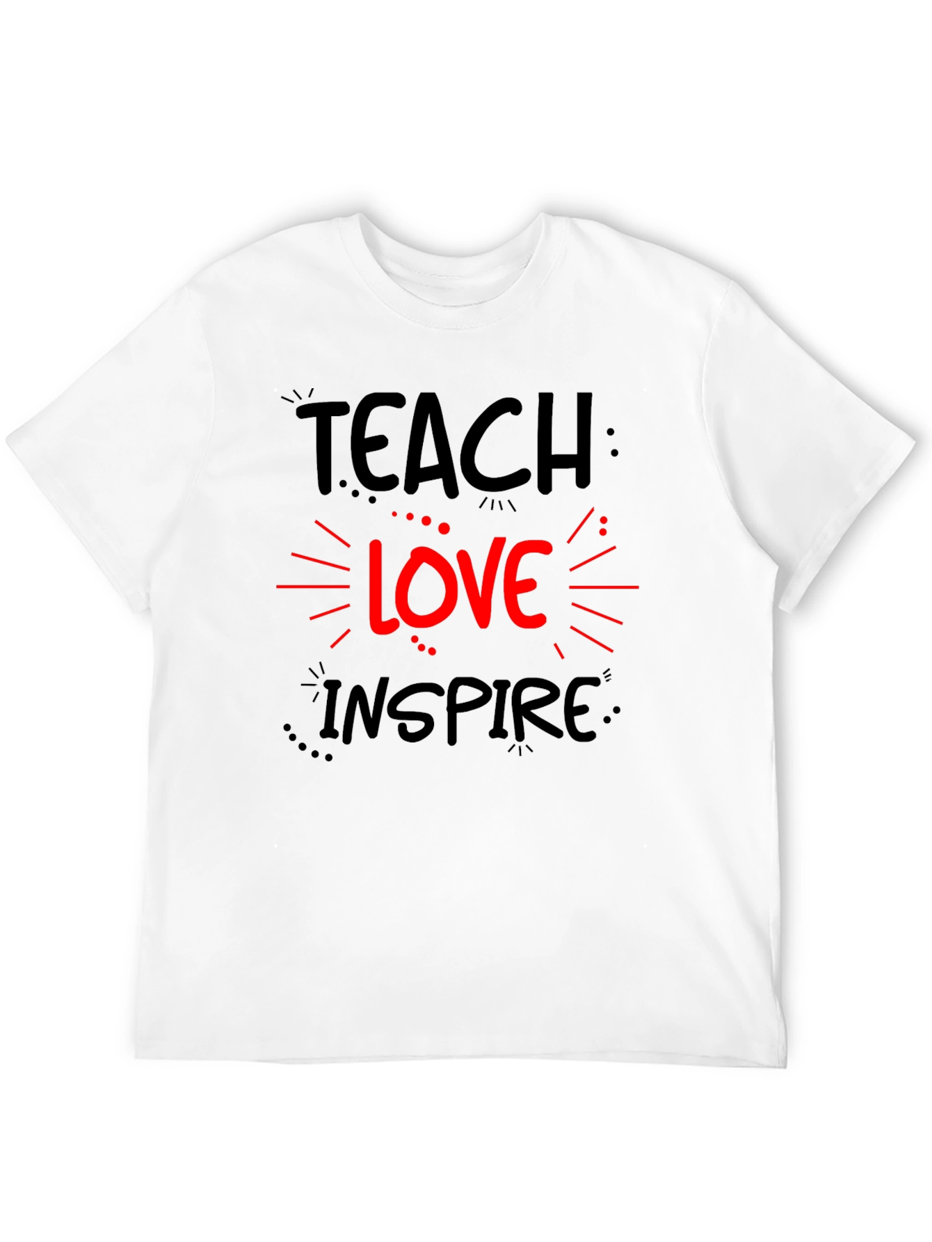 Teach Love Inspire Graphic Tee - Black Cotton T-Shirt