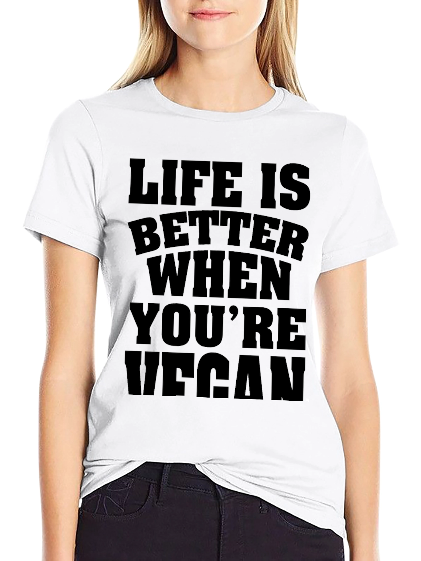 Life Is Better When Youre Vegan Black T-Shirt