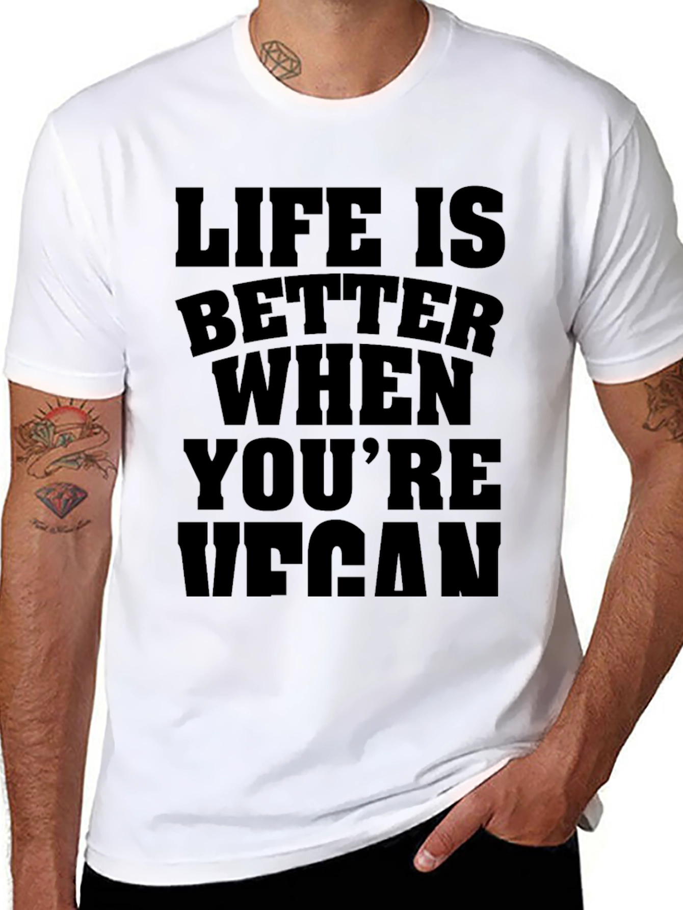 Life Is Better When Youre Vegan Black T-Shirt