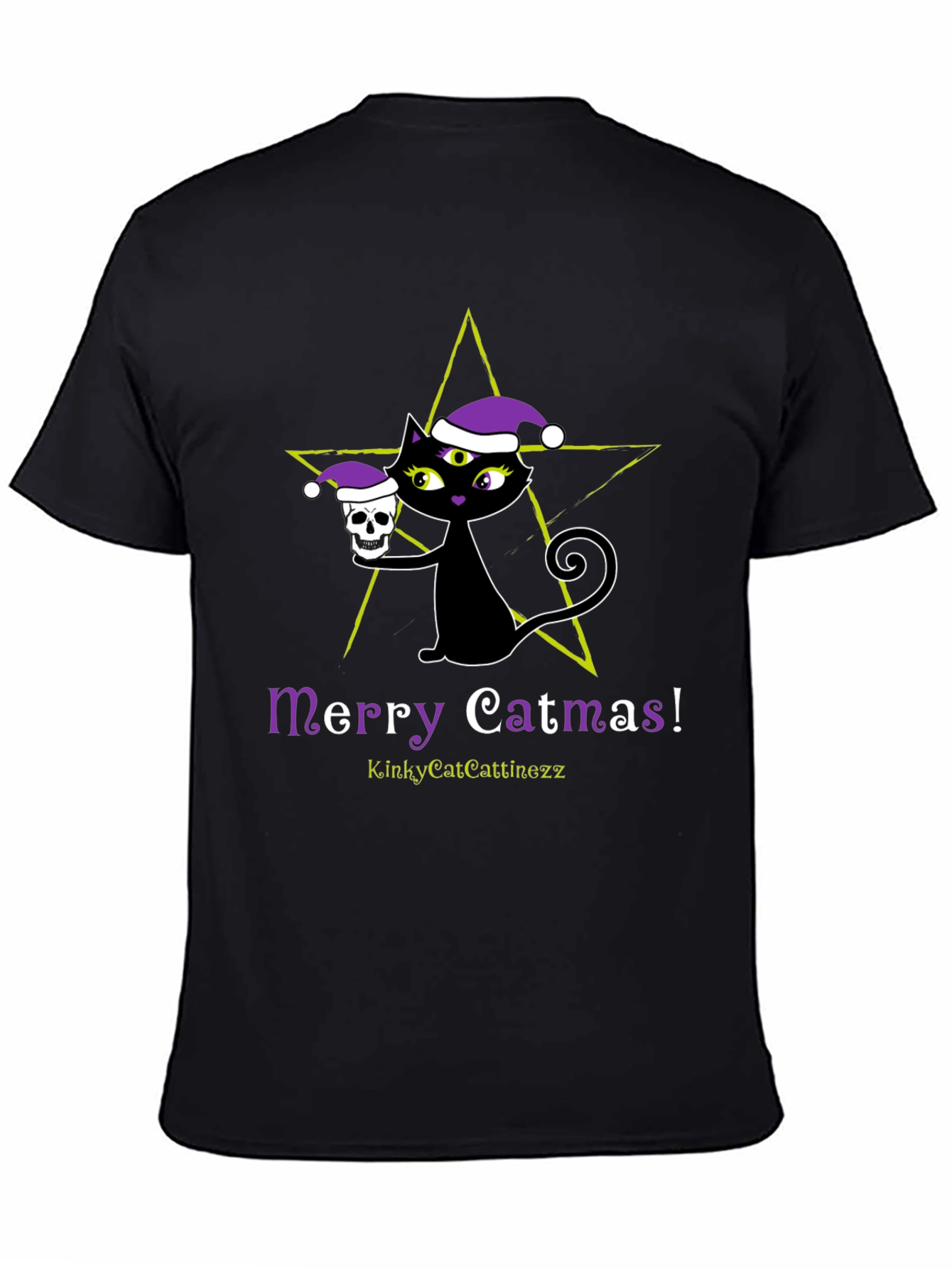 Merry Catmas T-Shirt - Gothic Holiday Style
