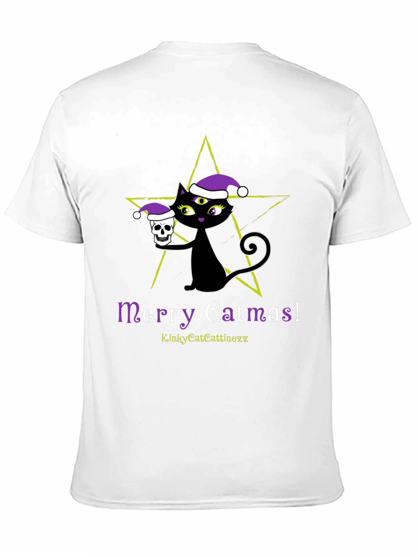 Merry Catmas T-Shirt - Gothic Holiday Style