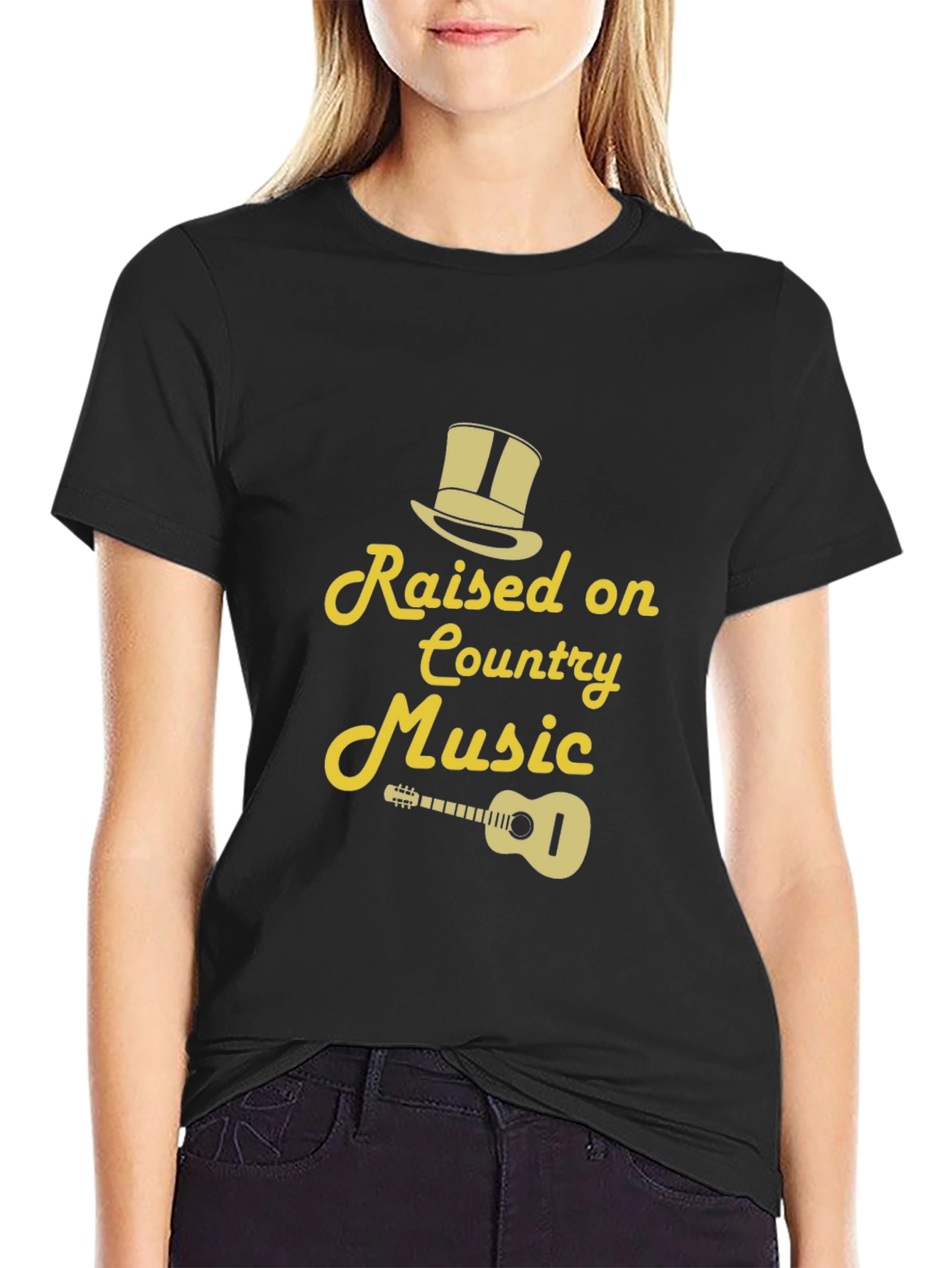 Country Music T-Shirt - Raised on Country Music Design