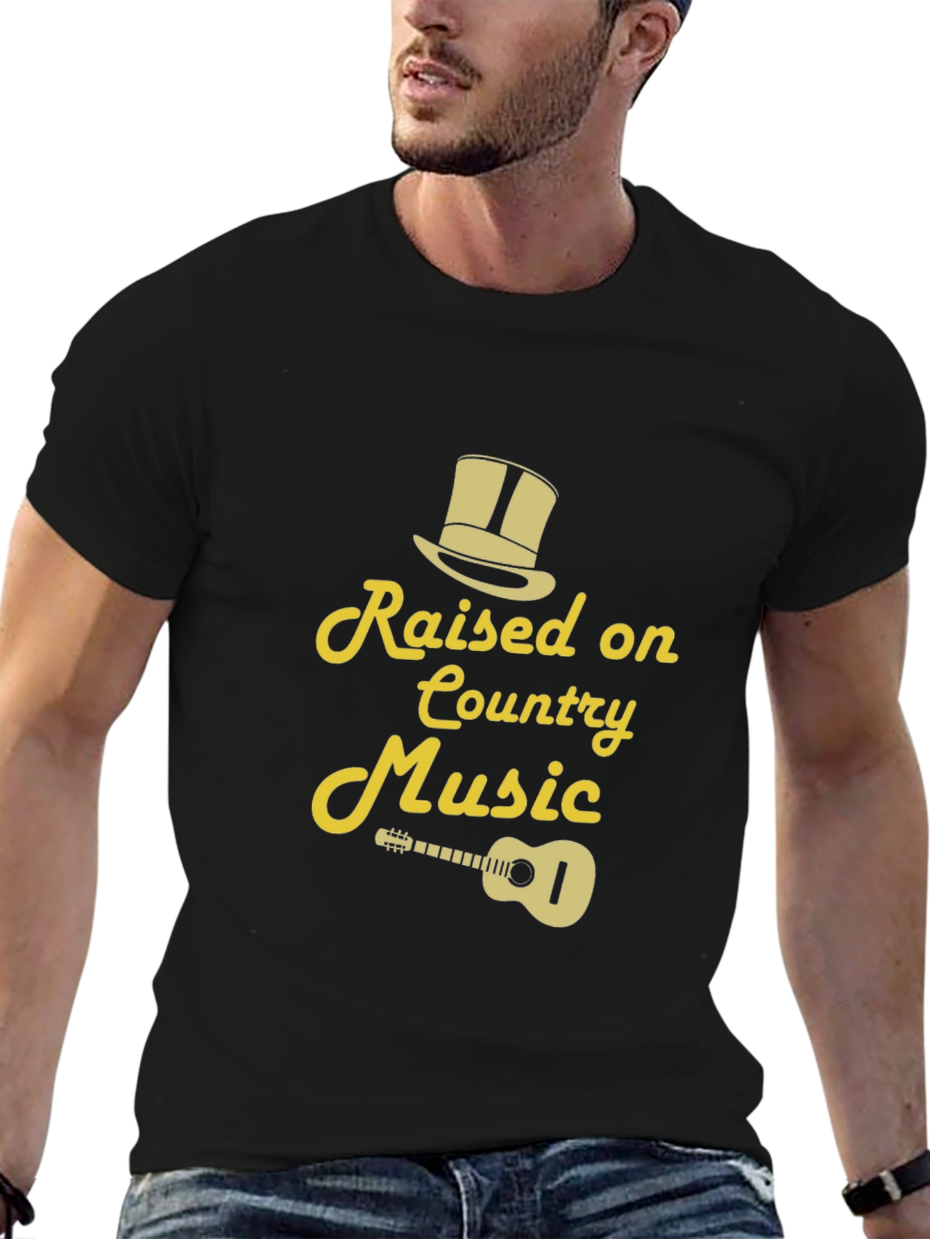 Country Music T-Shirt - Raised on Country Music Design