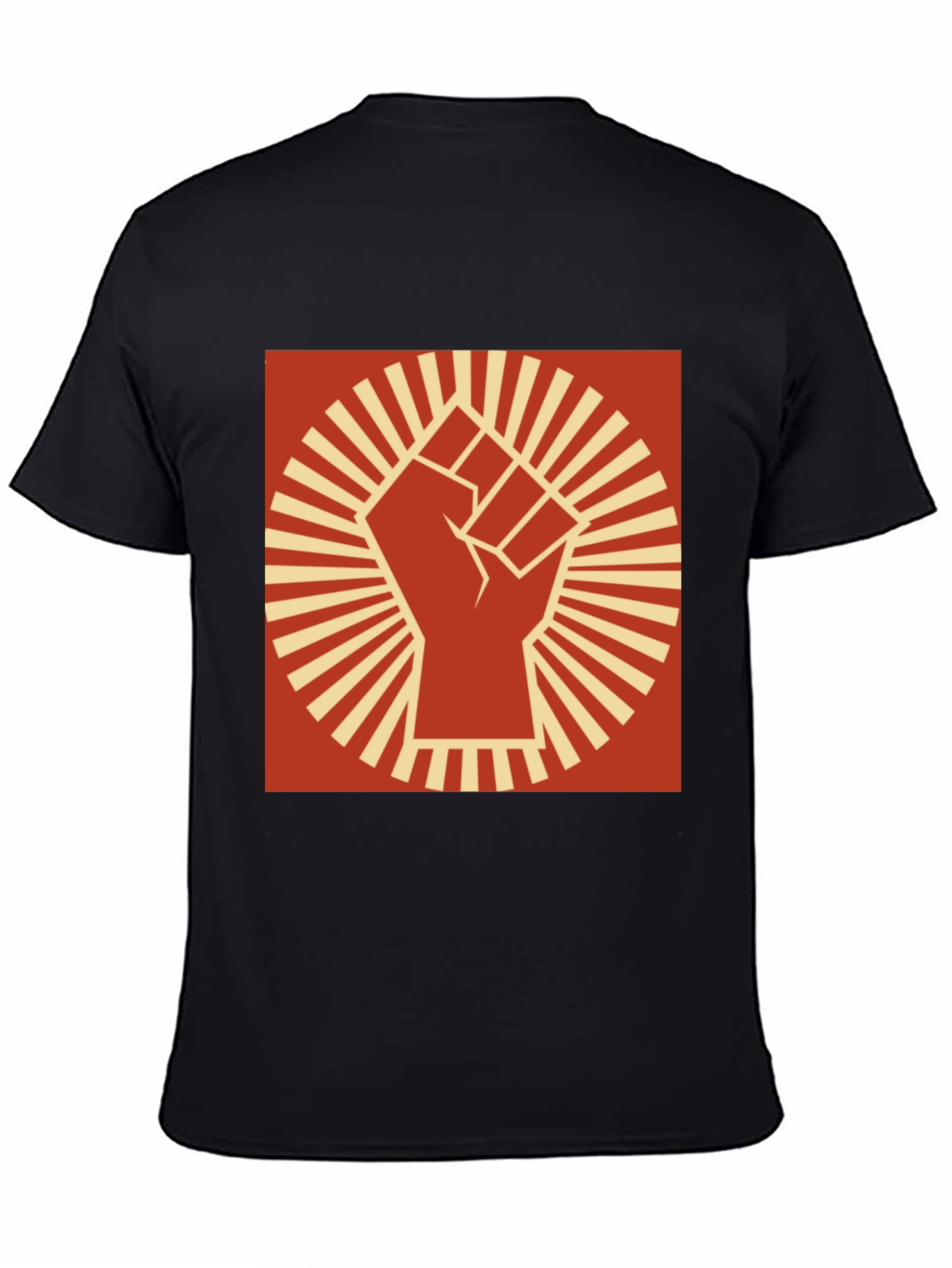 Fist Symbol Graphic Tee - Black Crew Neck