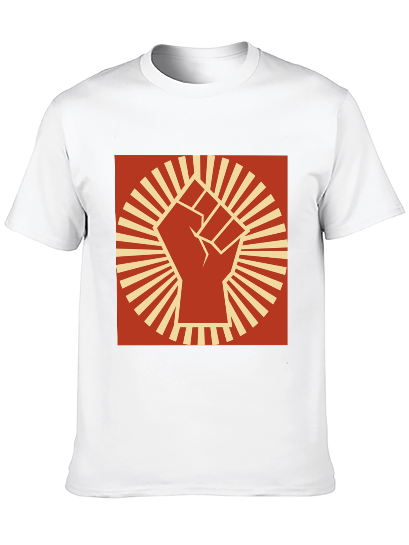 Fist Symbol Graphic Tee - Black Crew Neck