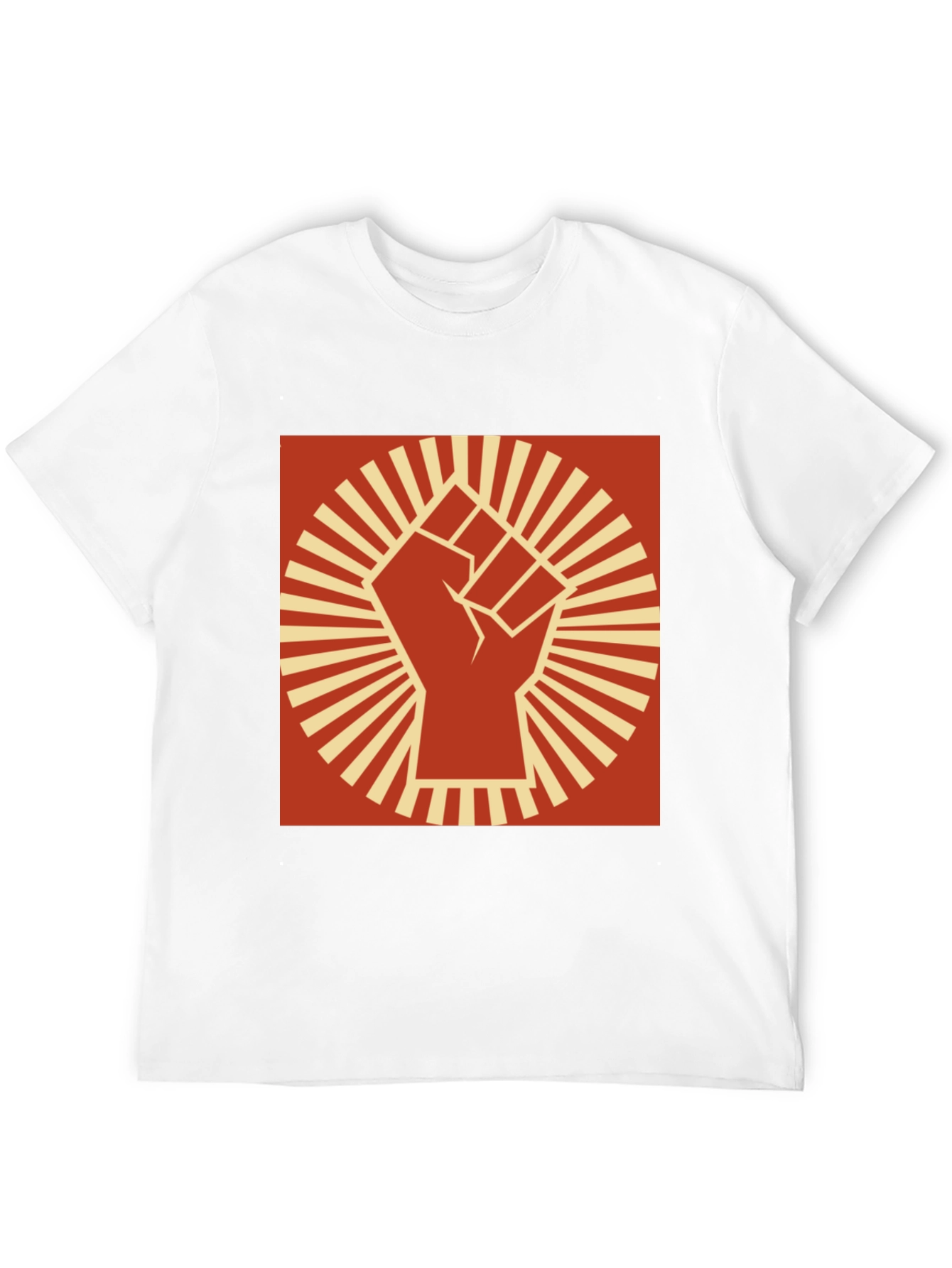 Fist Symbol Graphic Tee - Black Crew Neck