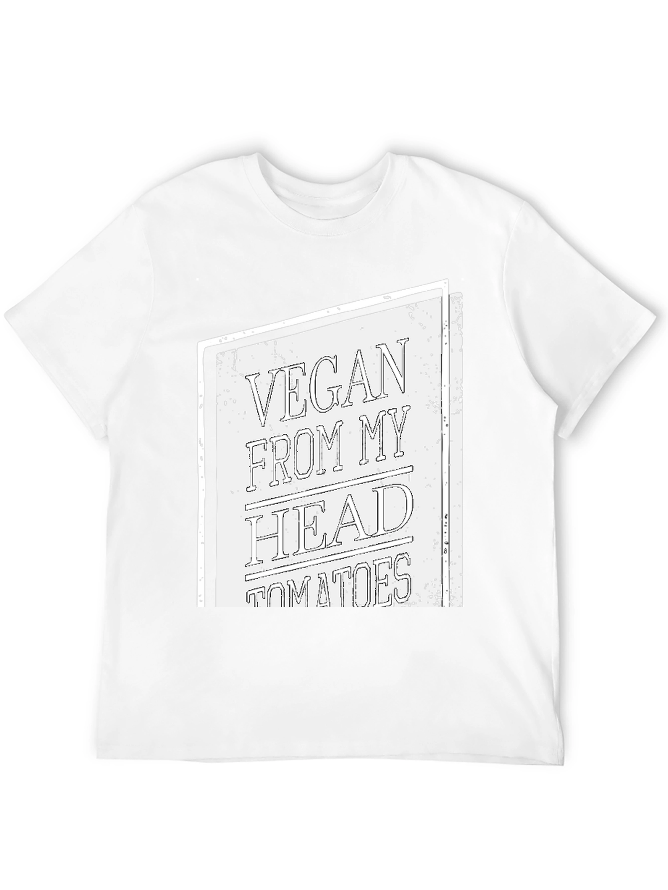 Vegan From My Head Tomatoes T-Shirt - Black