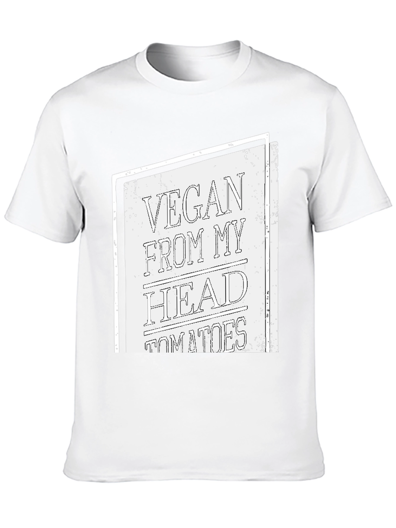 Vegan From My Head Tomatoes T-Shirt - Black