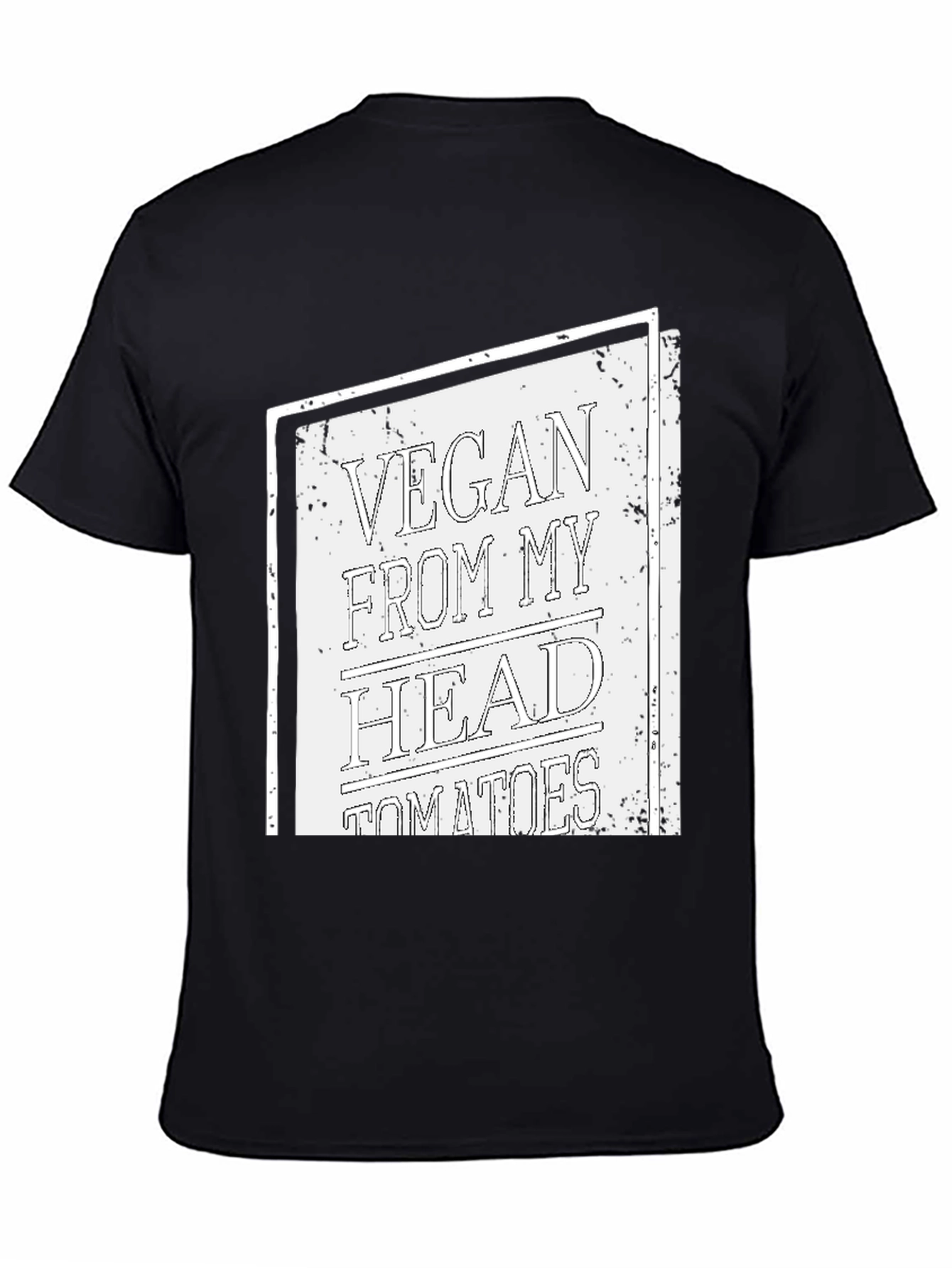 Vegan From My Head Tomatoes T-Shirt - Black