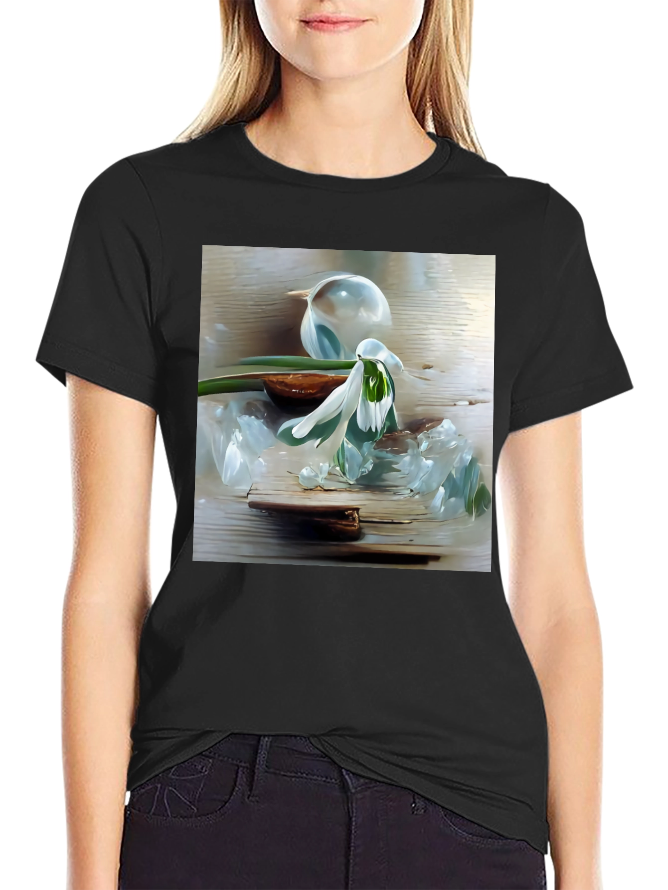 Floral Art Graphic Tee - Stylish Casual Wear