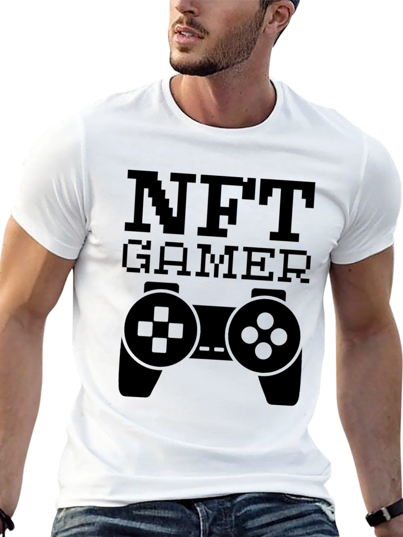 NFT Gamer T-Shirt - Pixelated Controller Design