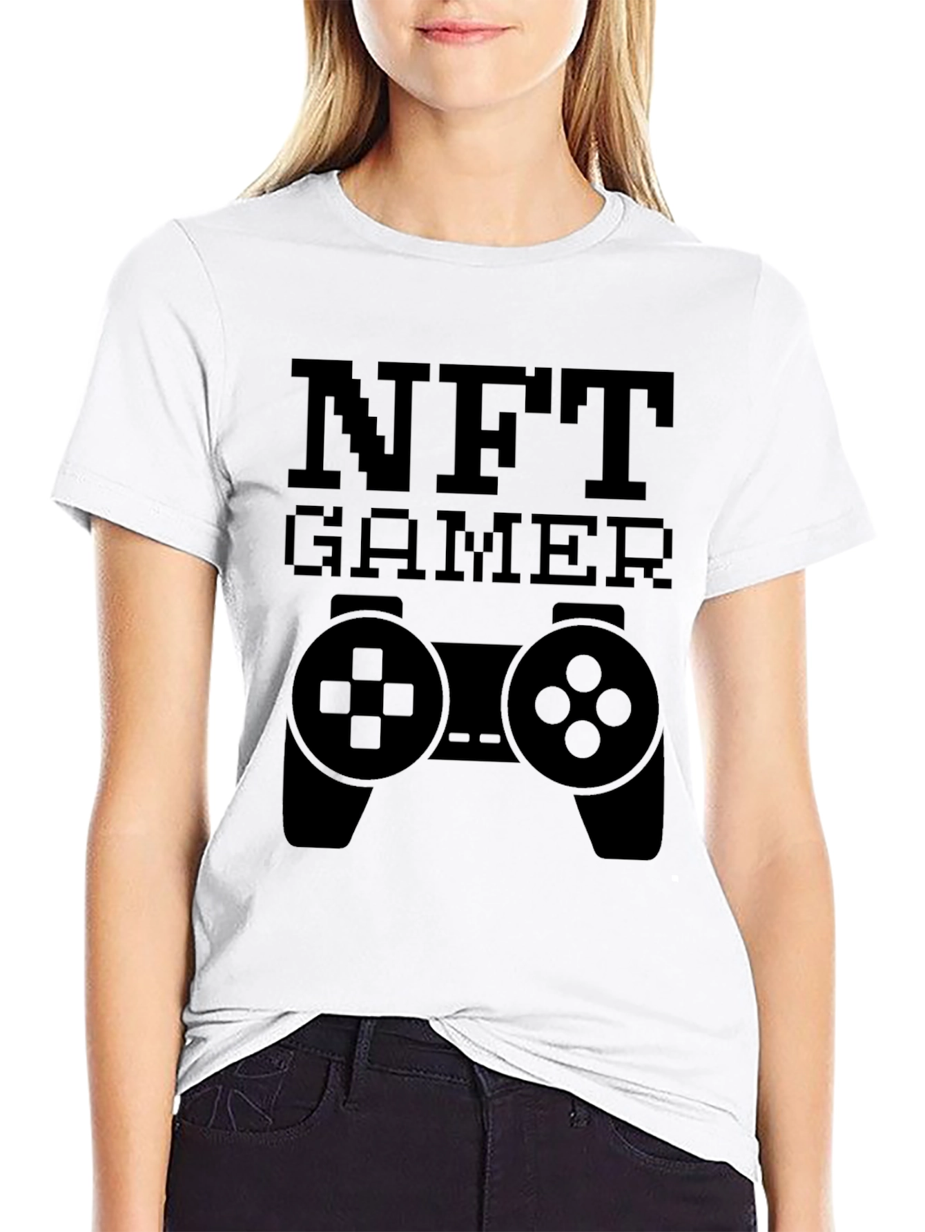NFT Gamer T-Shirt - Pixelated Controller Design