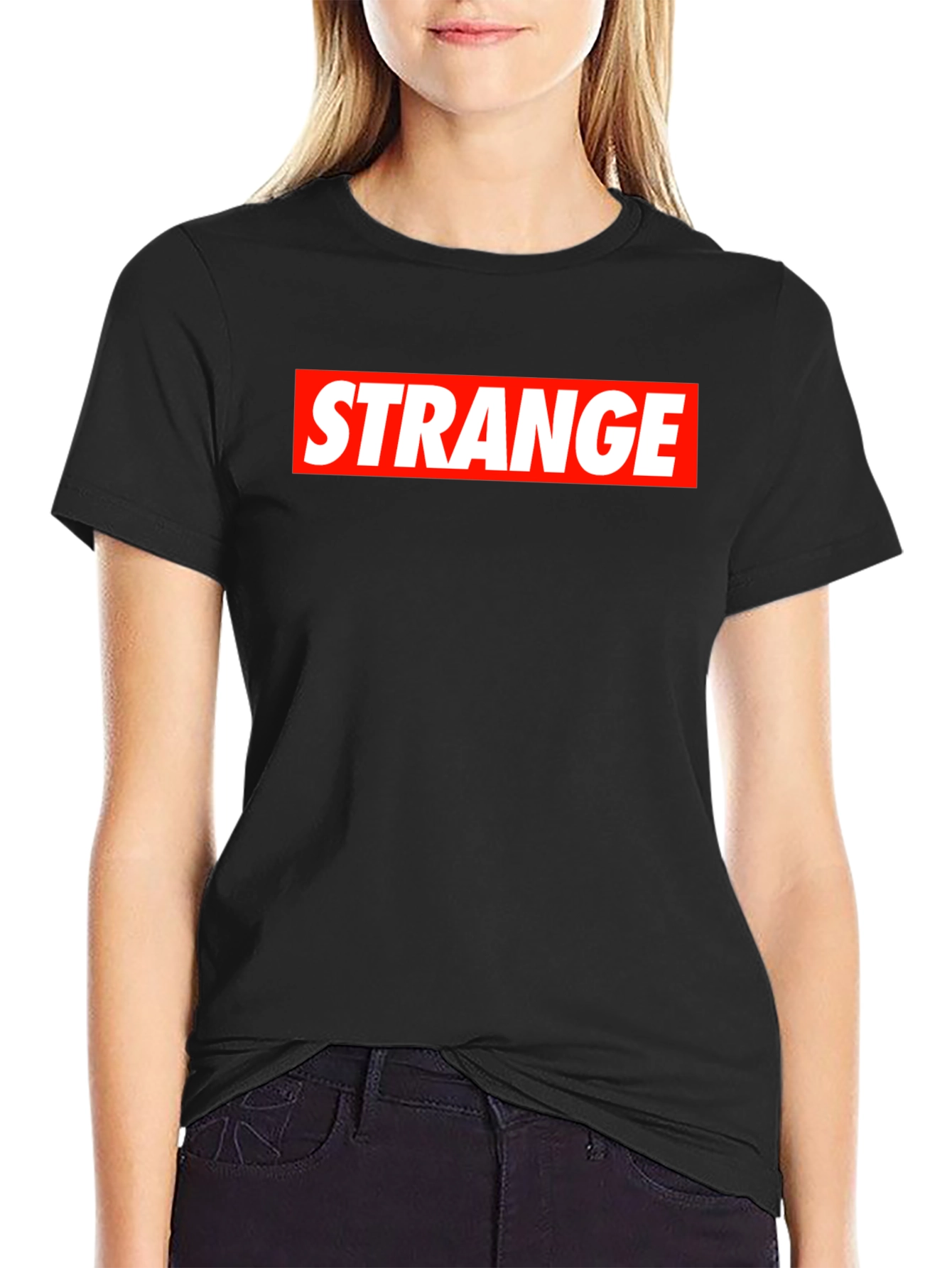 Strange Box Logo Black T-Shirt