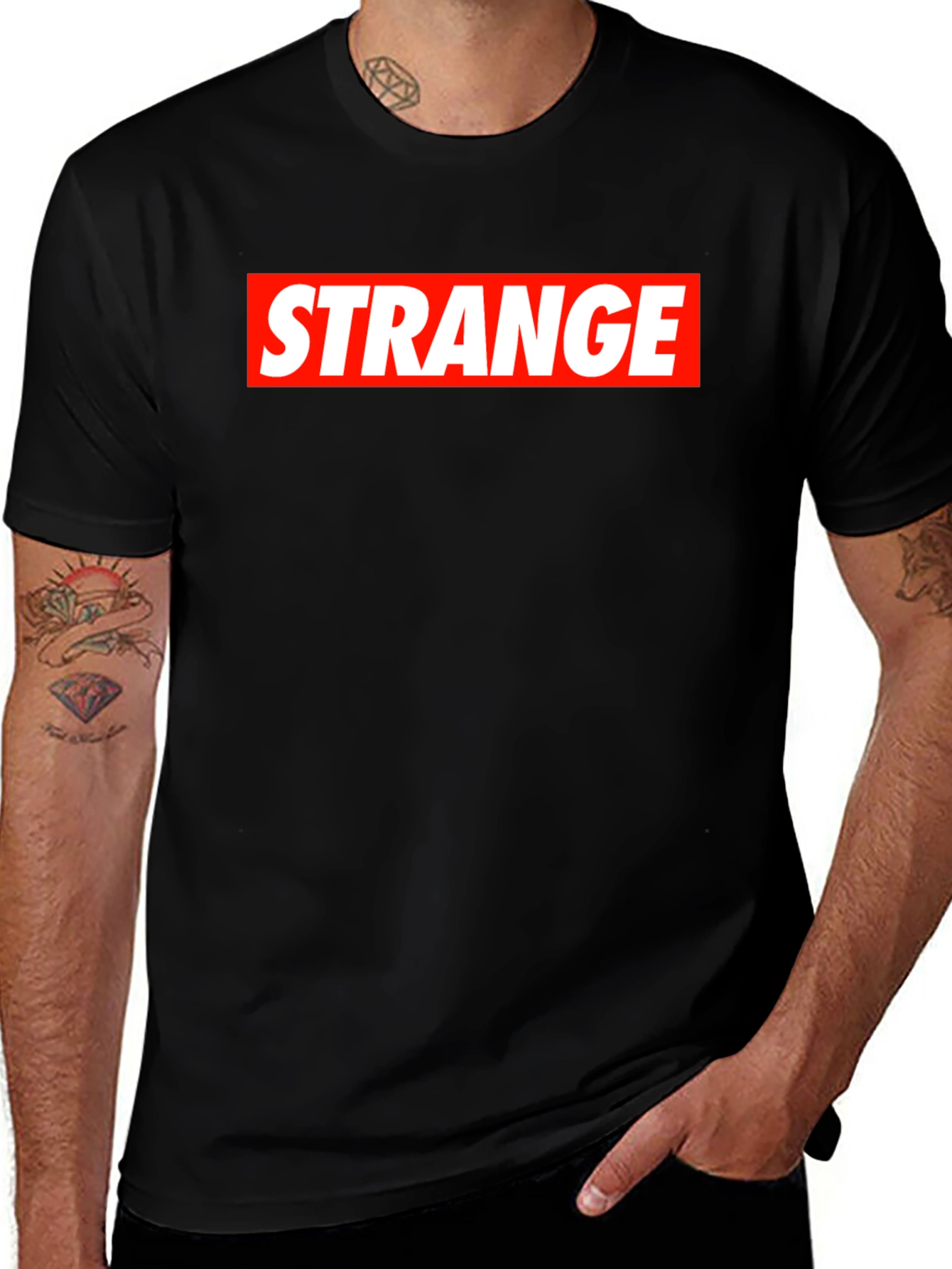 Strange Box Logo Black T-Shirt