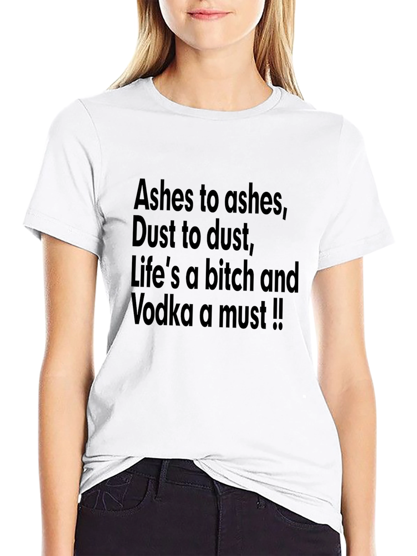 Funny Graphic Tee: Ashes to Ashes Vodka a Must
