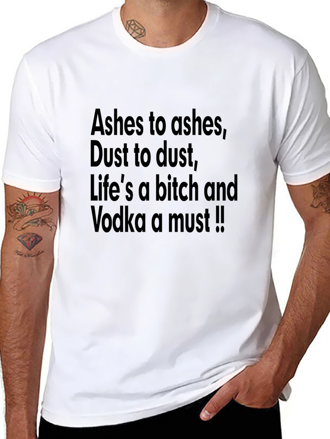 Funny Graphic Tee: Ashes to Ashes Vodka a Must