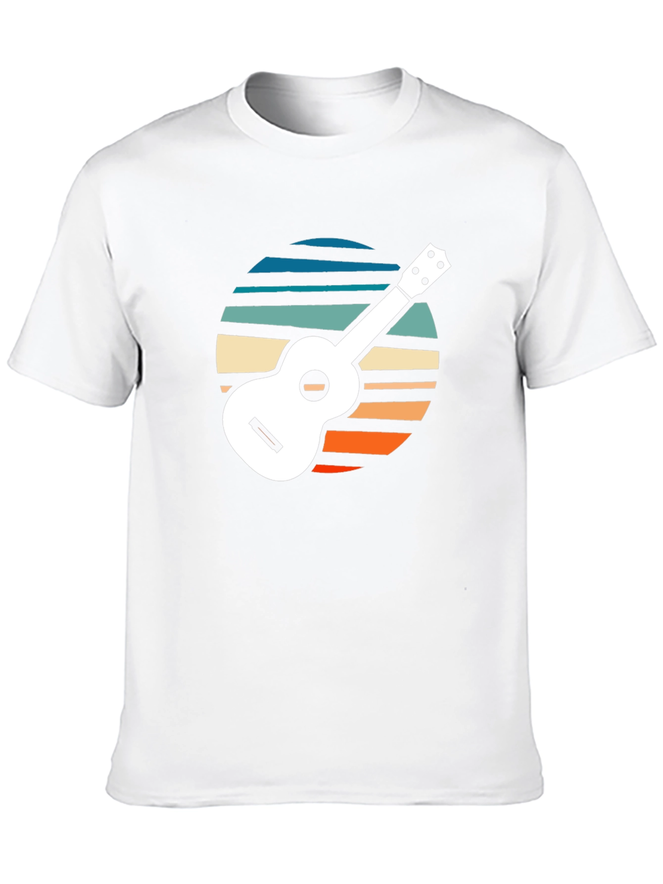 Retro Ukulele Sunset Graphic Tee