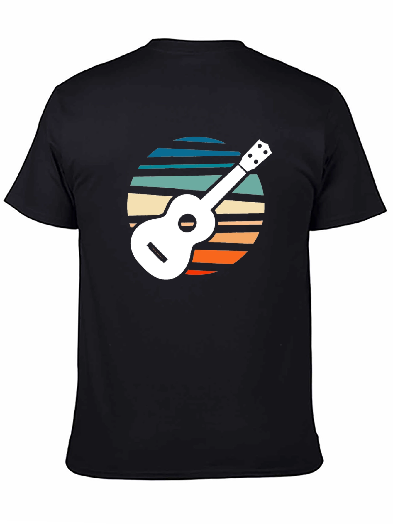 Retro Ukulele Sunset Graphic Tee