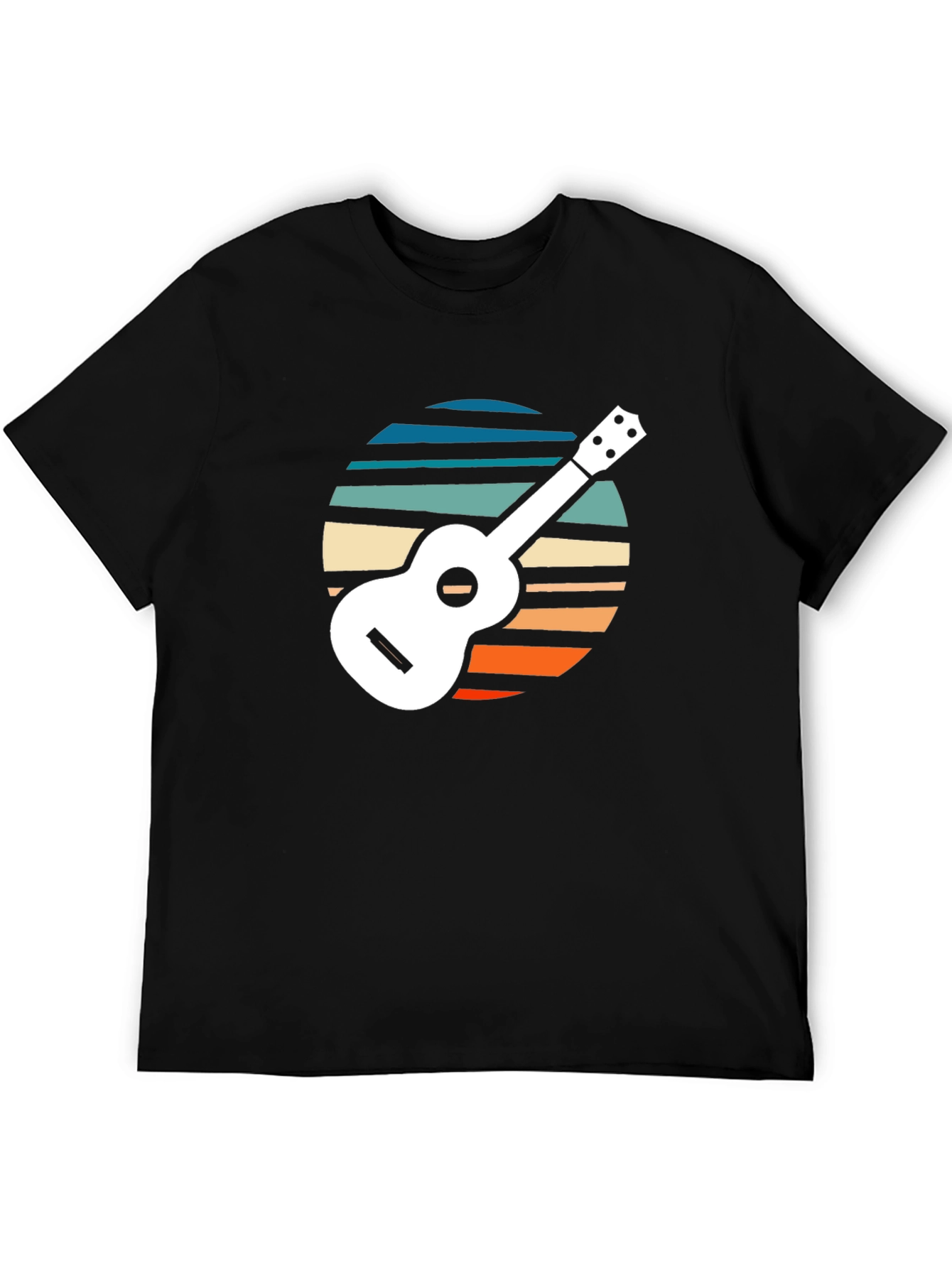Retro Ukulele Sunset Graphic Tee